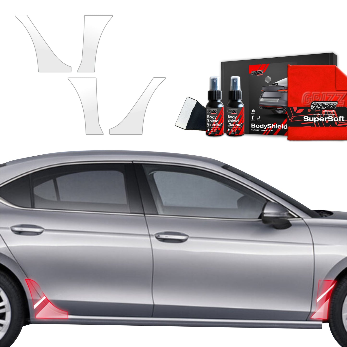 4in1 Protective film for wheel arches for Skoda Superb 4 Liftback (2024-2025)