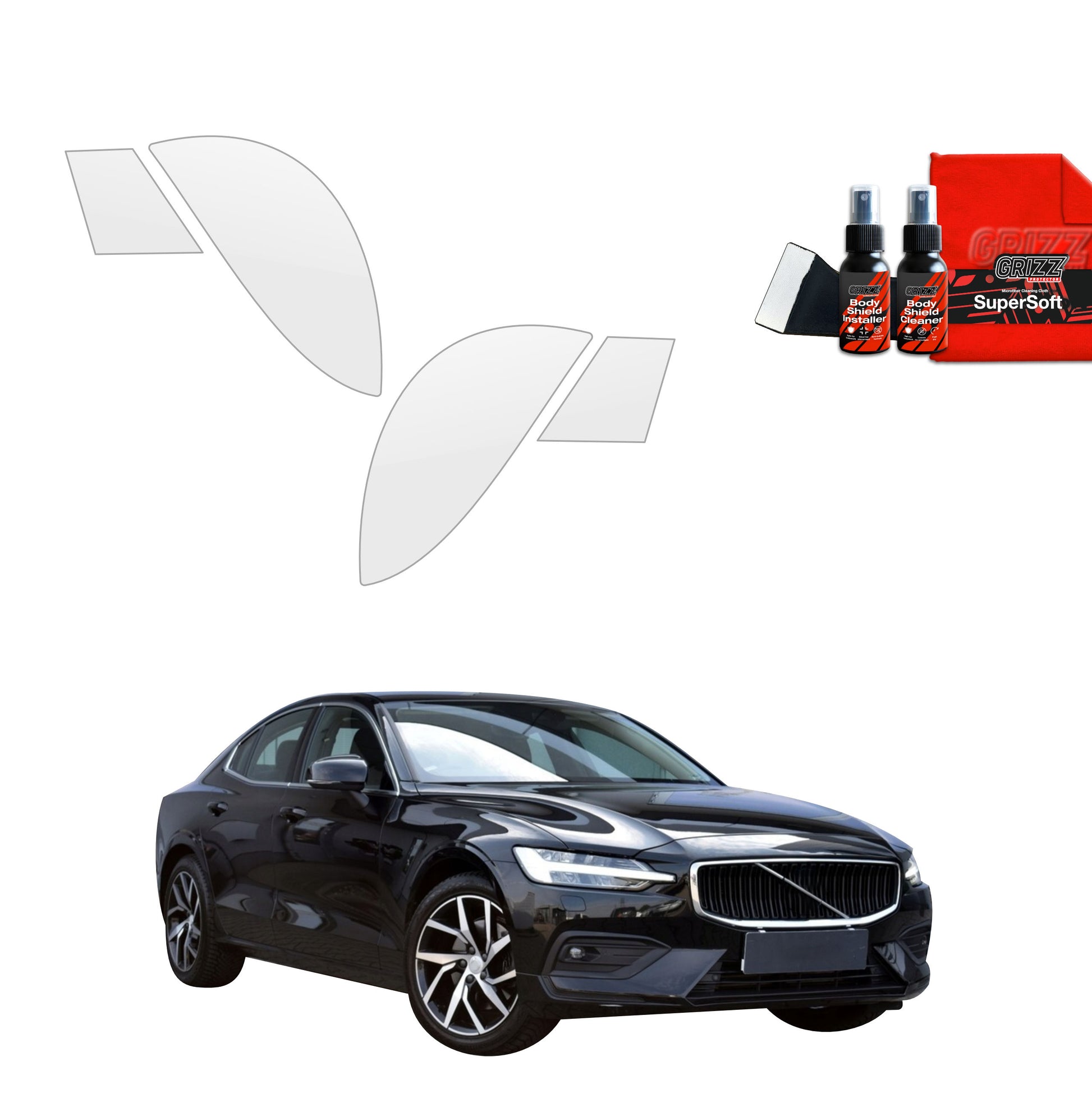 4in1 Apsauginė plėvelė ratų arkų apsaugai Volvo S60 3 Sedan 4D (2019-2024)