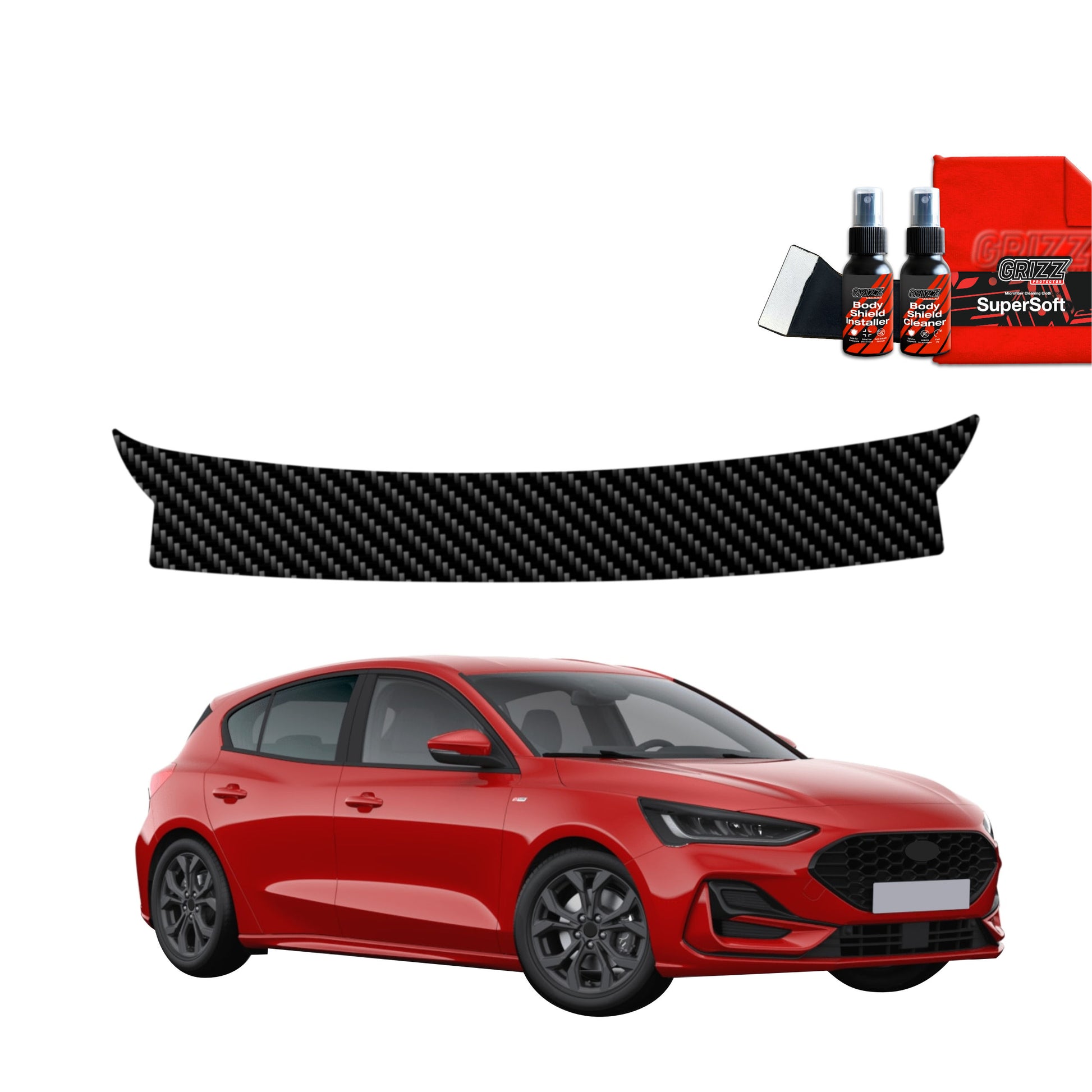 Carbon fiber film for the trunk sill Ford Focus ST-Line X Hatchback Facelift (2021-2025)