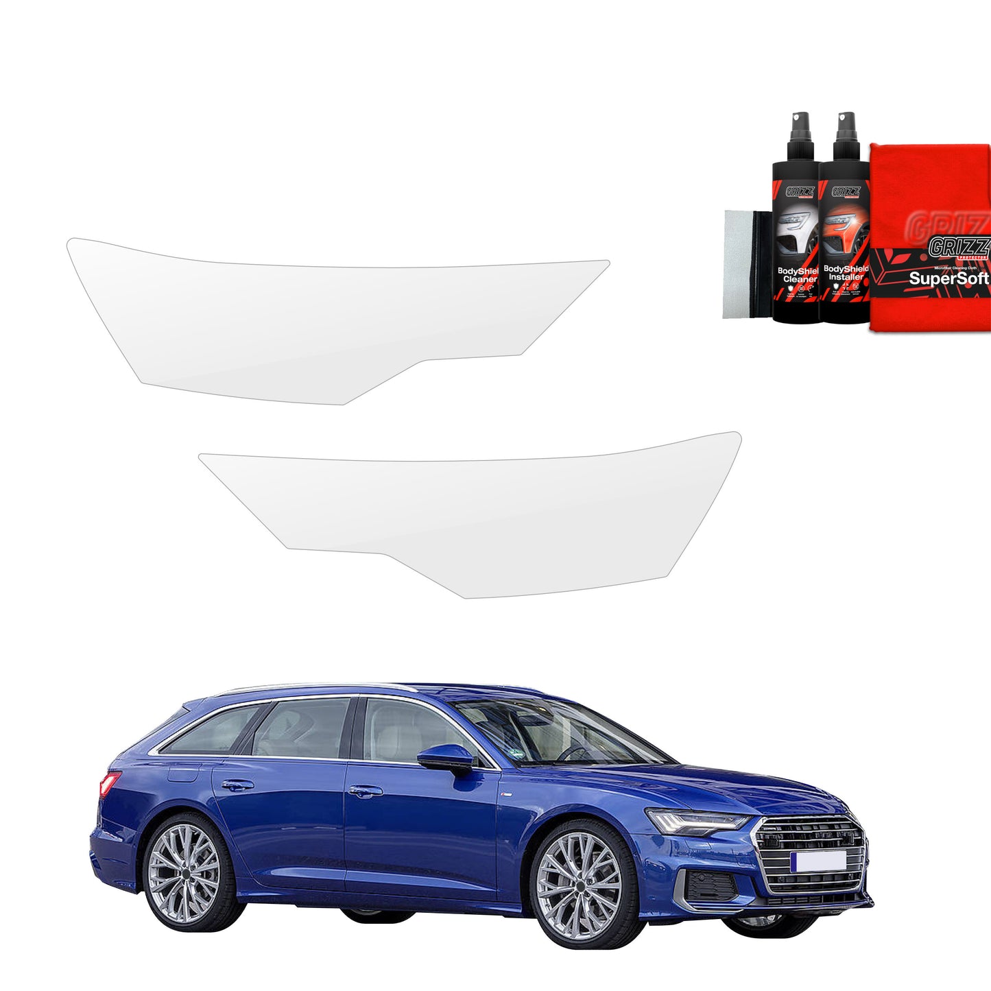 2in1 Protective film for lights for Audi A6 C8 Kombi (2018-2023)