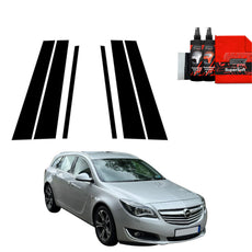 6in1 Juoda plėvelė statramsčiams Opel Insignia Kombi Facelifting (2013-2017)