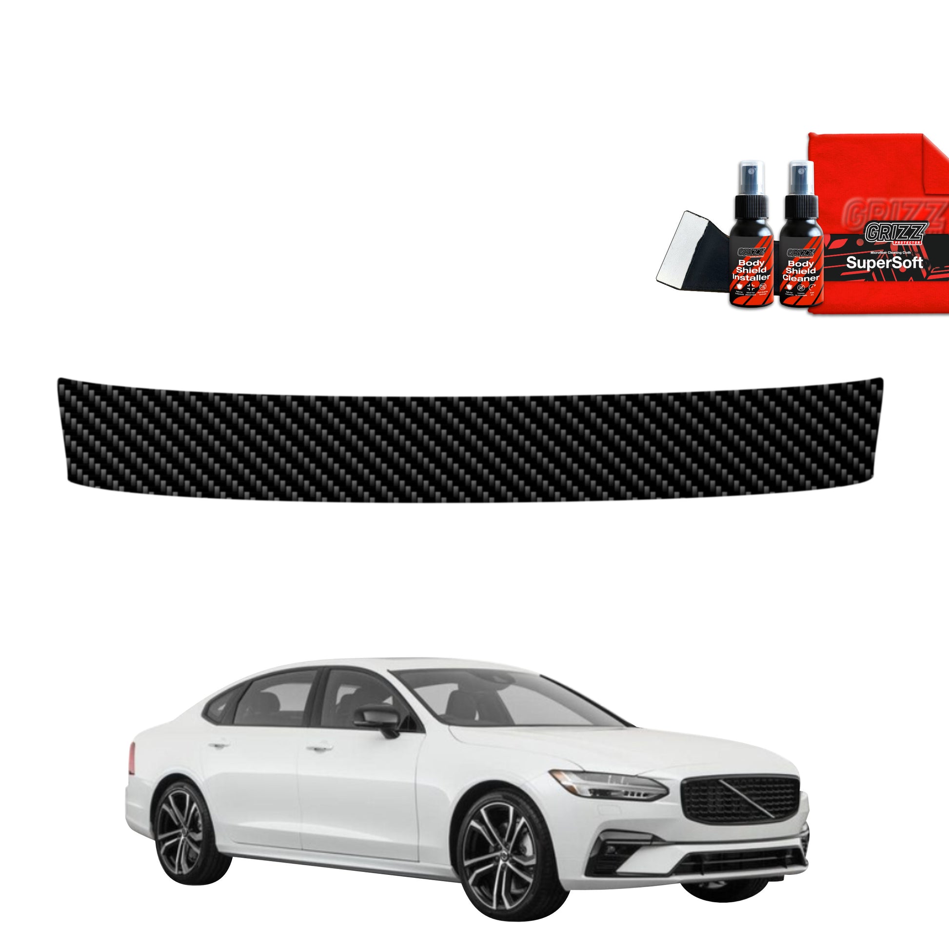 Carbon film for trunk threshold for Volvo S90 Sedan 5D (2016-2020)