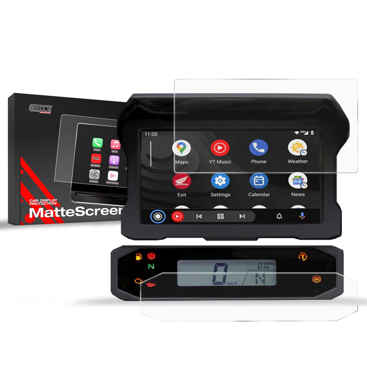 Anti-fingerprint screen film Honda CRF 1100L Africa Twin 5" (2024-2025) Matte Grizz 2in1