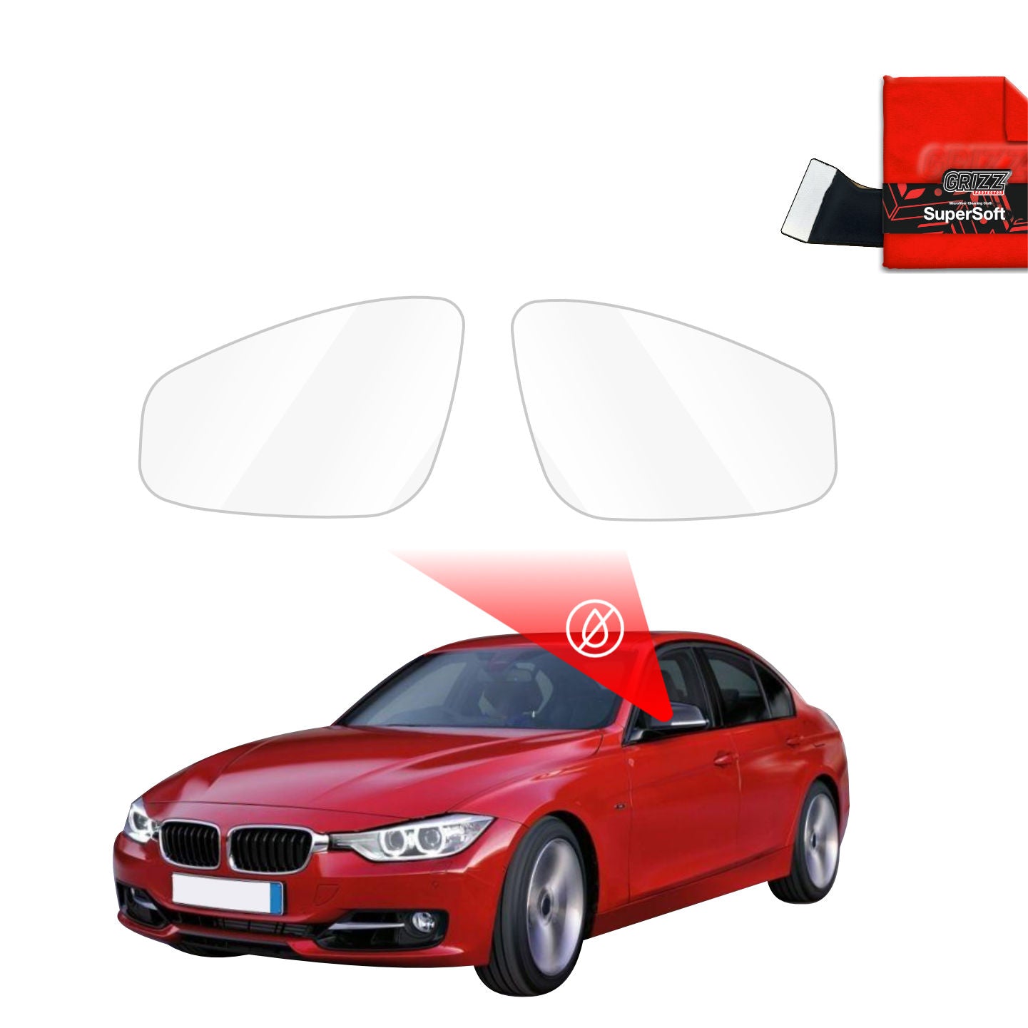 Rainproof mirror film for BMW 3 F30 Sedan Pre-LCI (2011-2015)