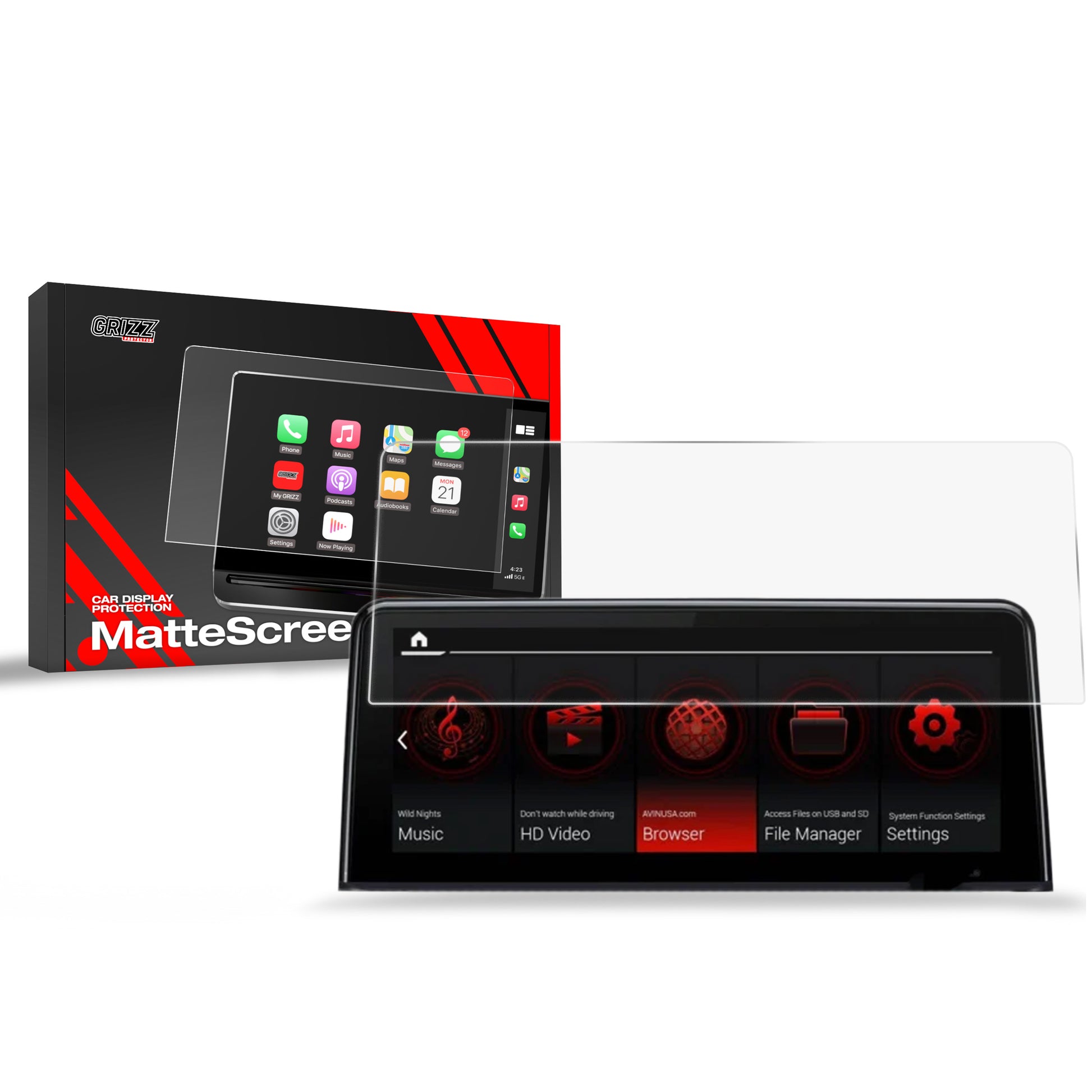 Anti-fingerprint screen protector BMW X4 G02 12.3" (2021-2025) Matte Grizz