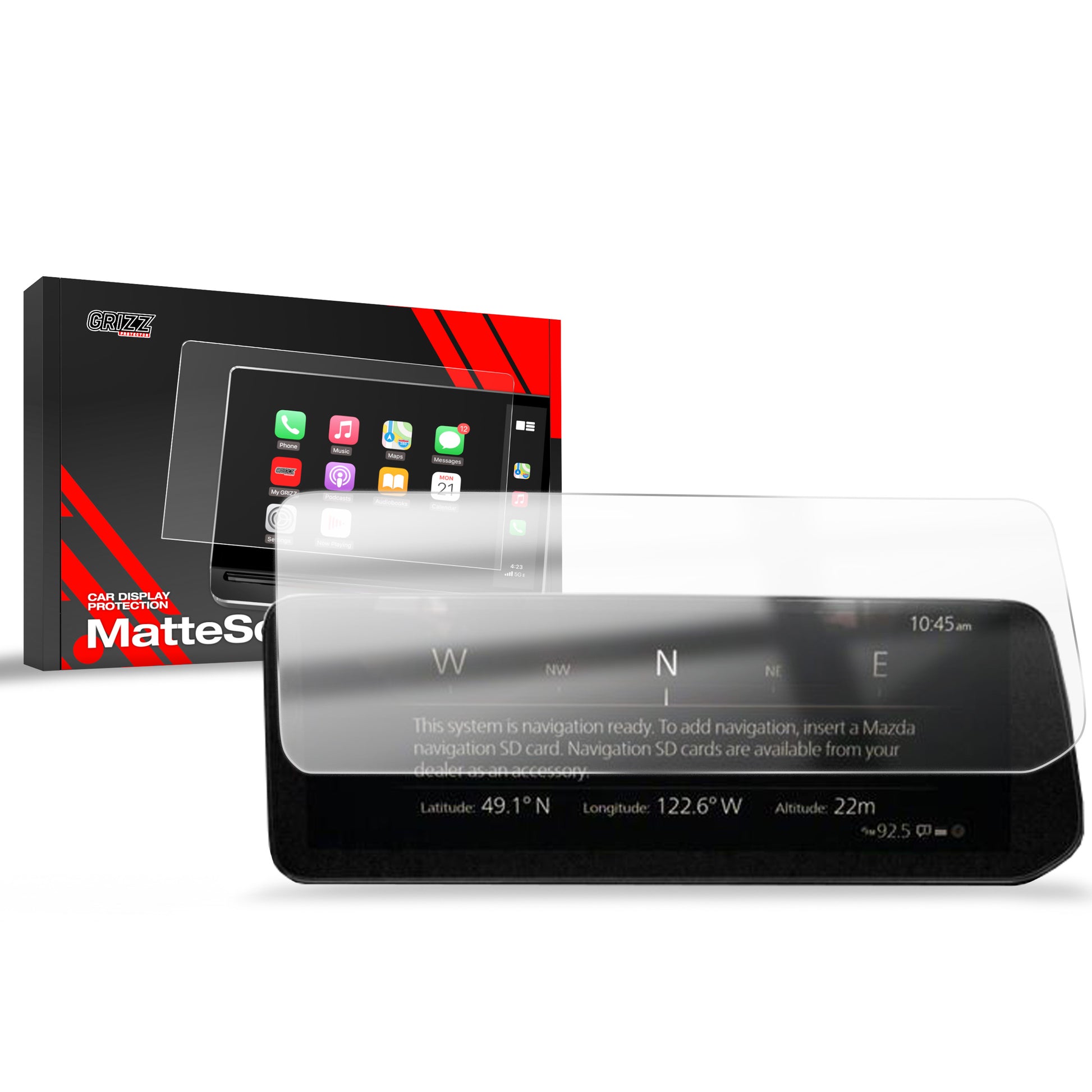 Anti-fingerprint screen protector Mazda 3 10.25" (2023-2025) Matte Grizz