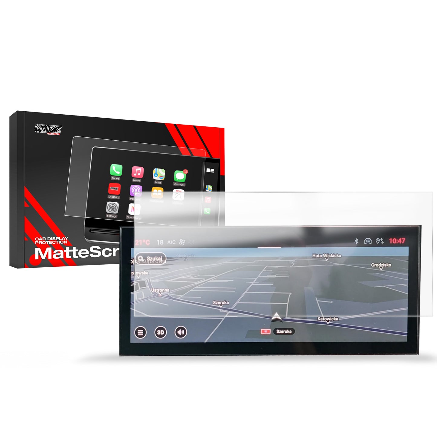 Anti-fingerprint screen film Alfa Romeo Junior 10,25" (2024-2025) Matte Grizz