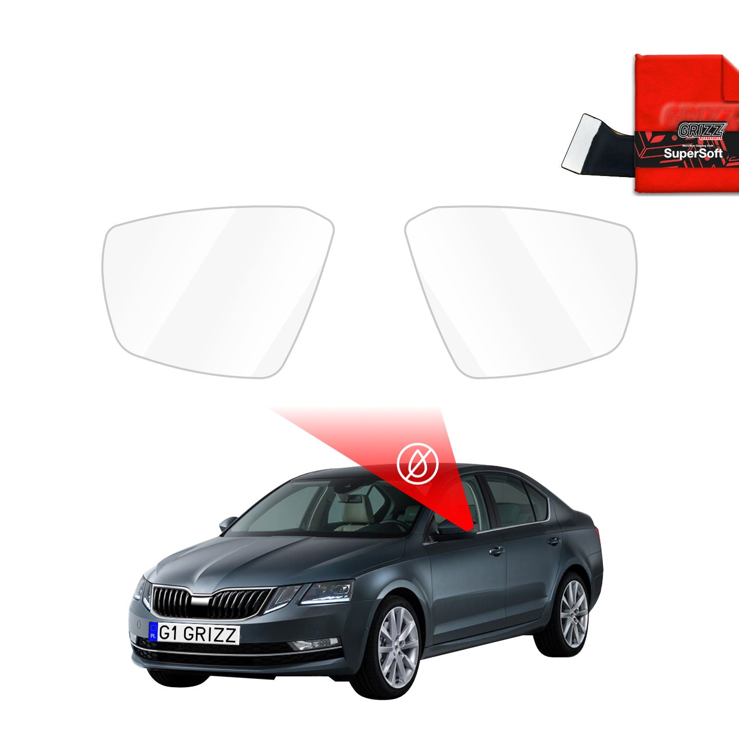 Atspari lietui plėvelė veidrodėliams Skoda Octavia 3 (2013-2020)