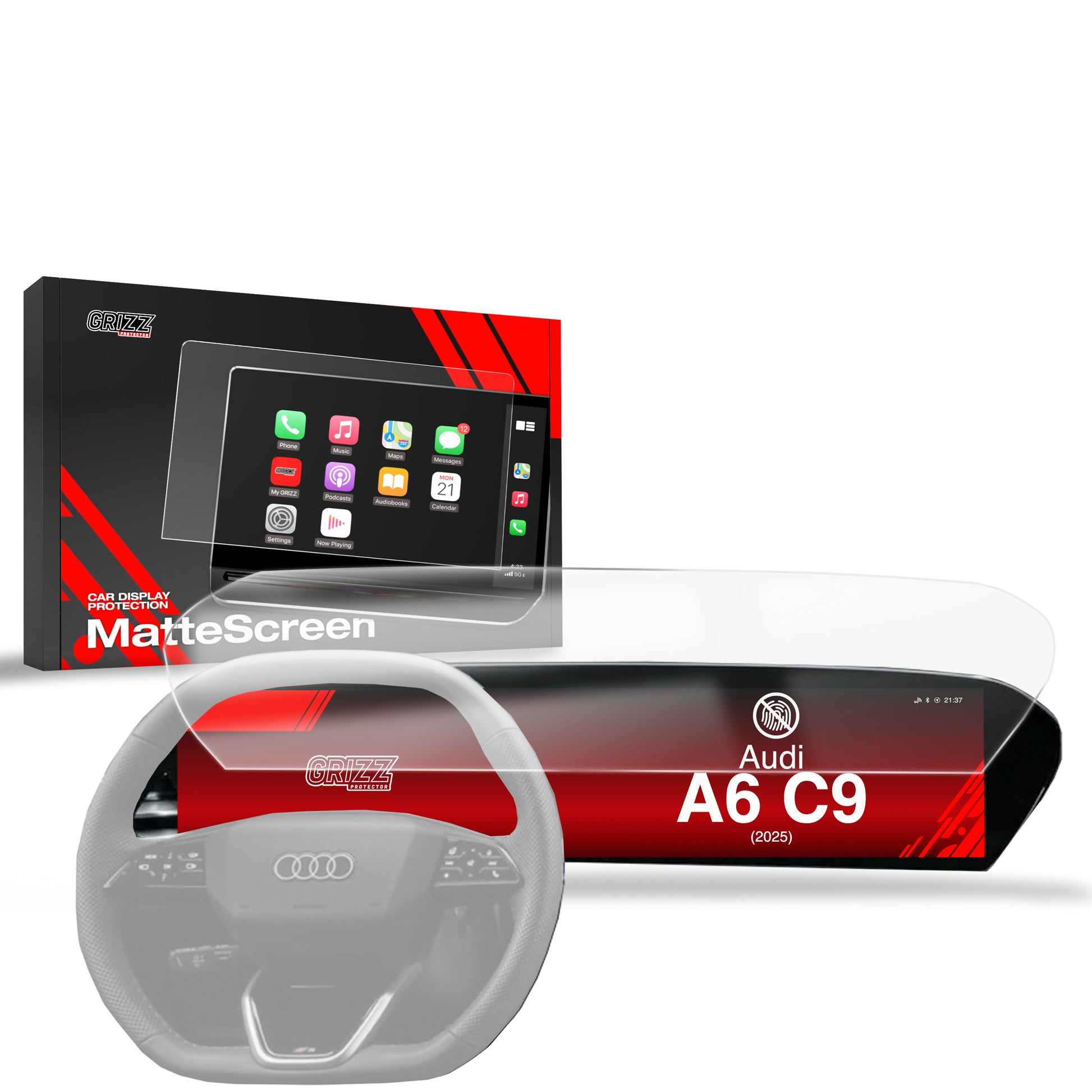 Anti-fingerprint screen protector Audi A6 C9 14.5" (2025) Matte Grizz