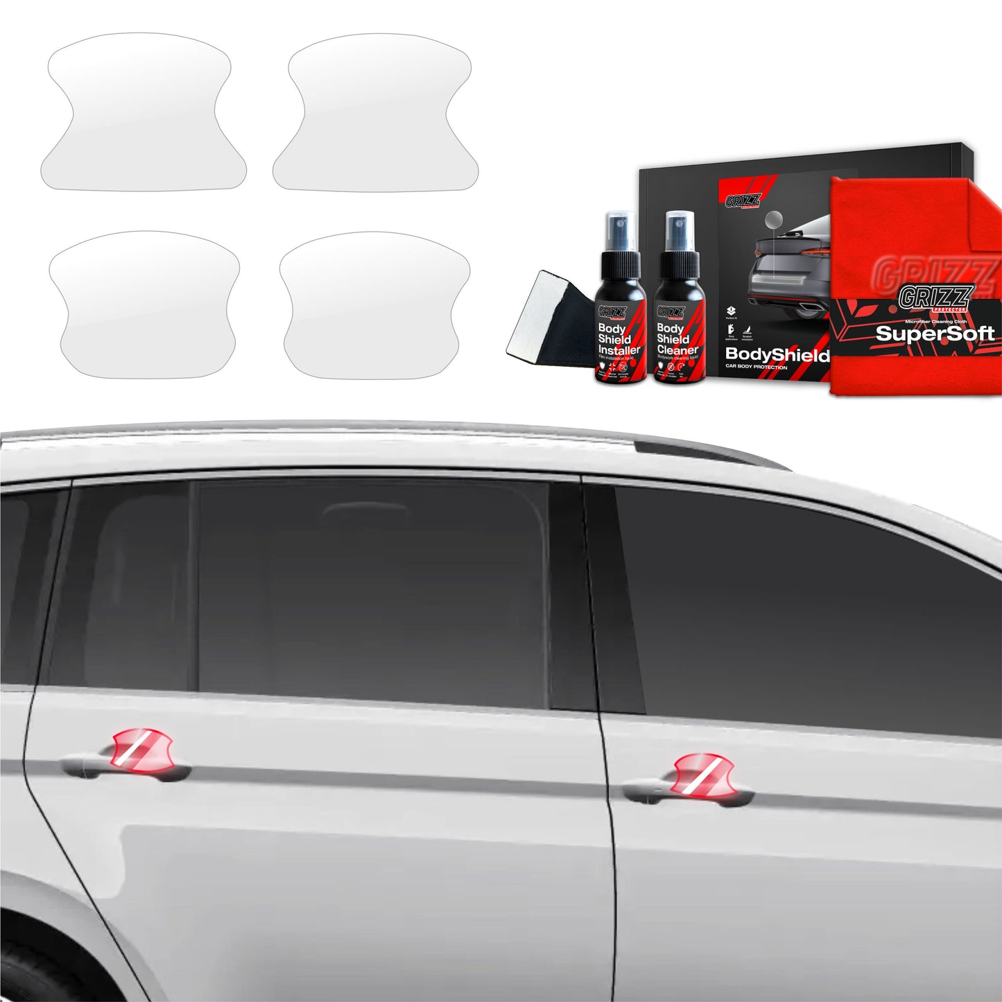 4in1 Protective film under door handles for Volkswagen VW Touran (2024-2025)