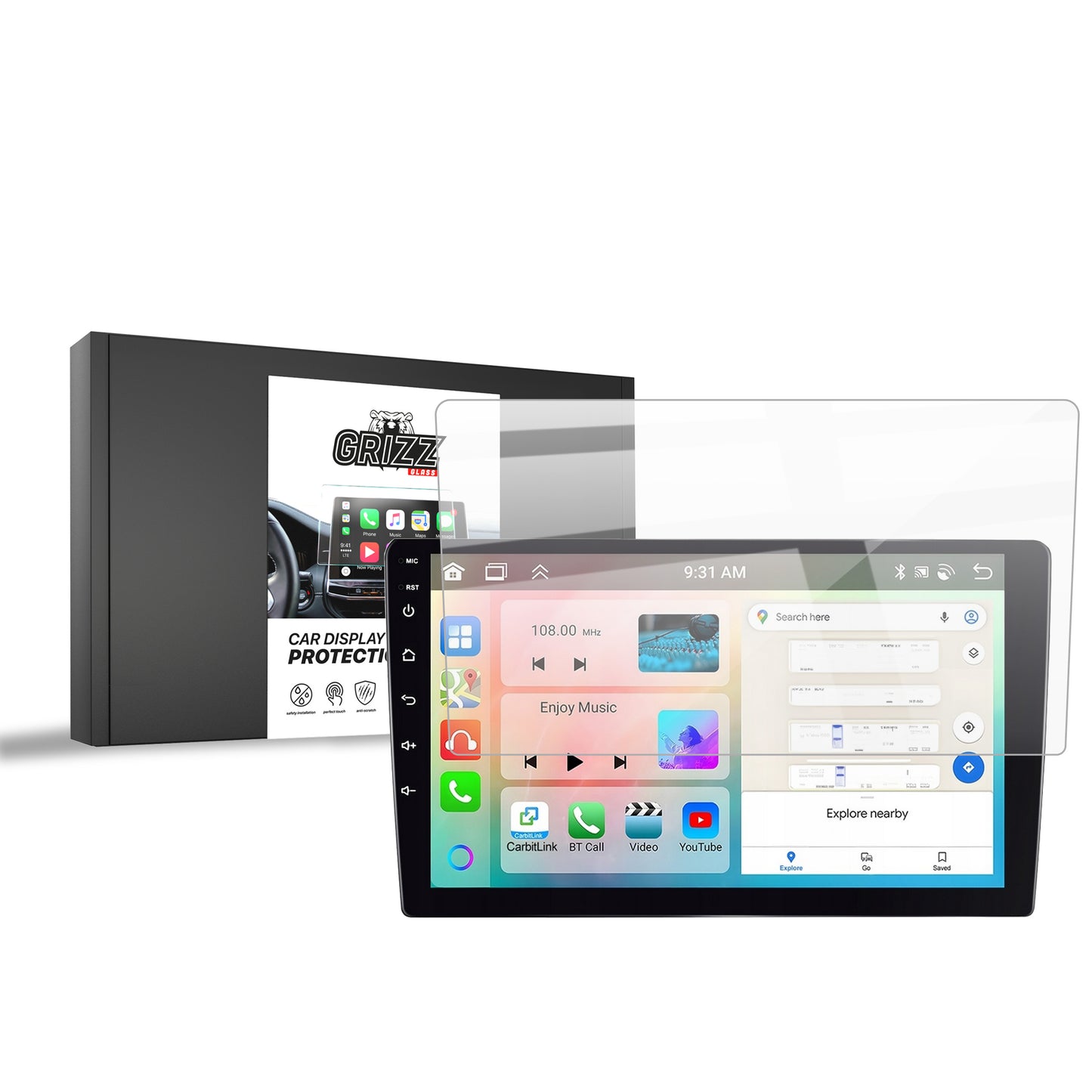 Ceramic screen film Android Radio Allnoel A3454 10" Grizz