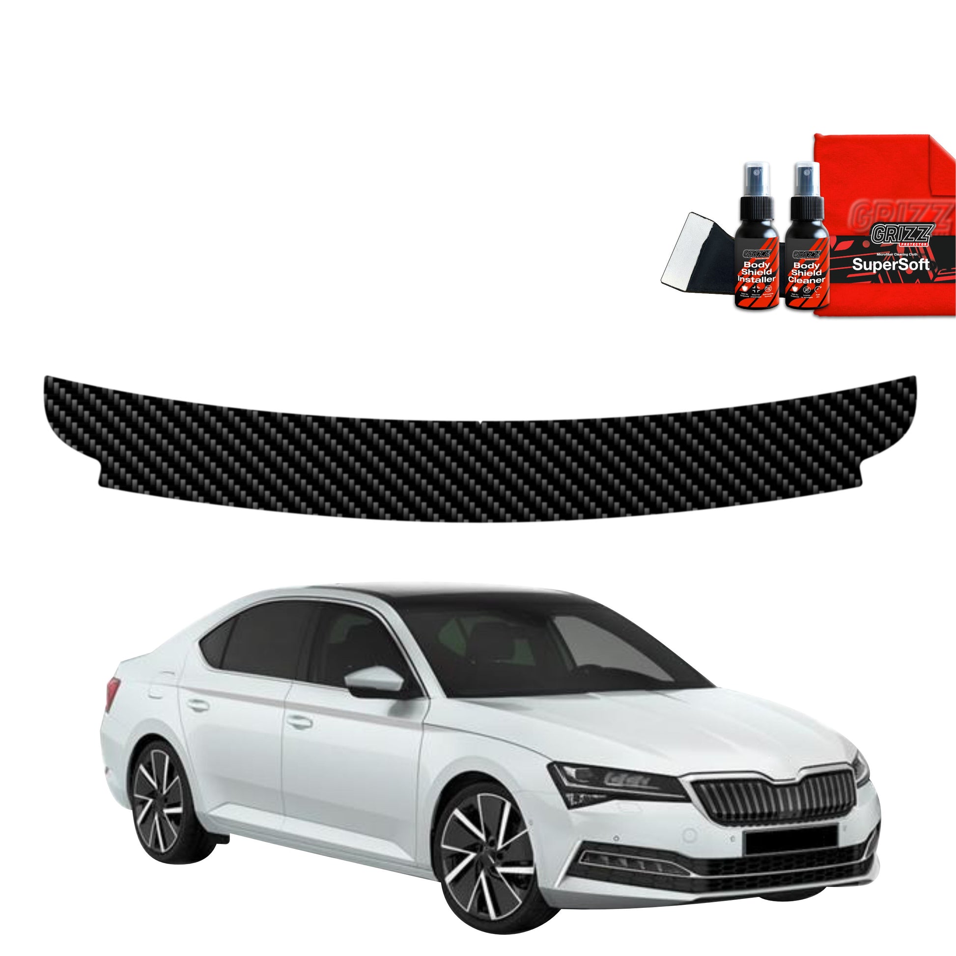 Anglies pluošto plėvelė bagažinės slenksčiui Skoda Superb 3 Liftback (2019-2023)