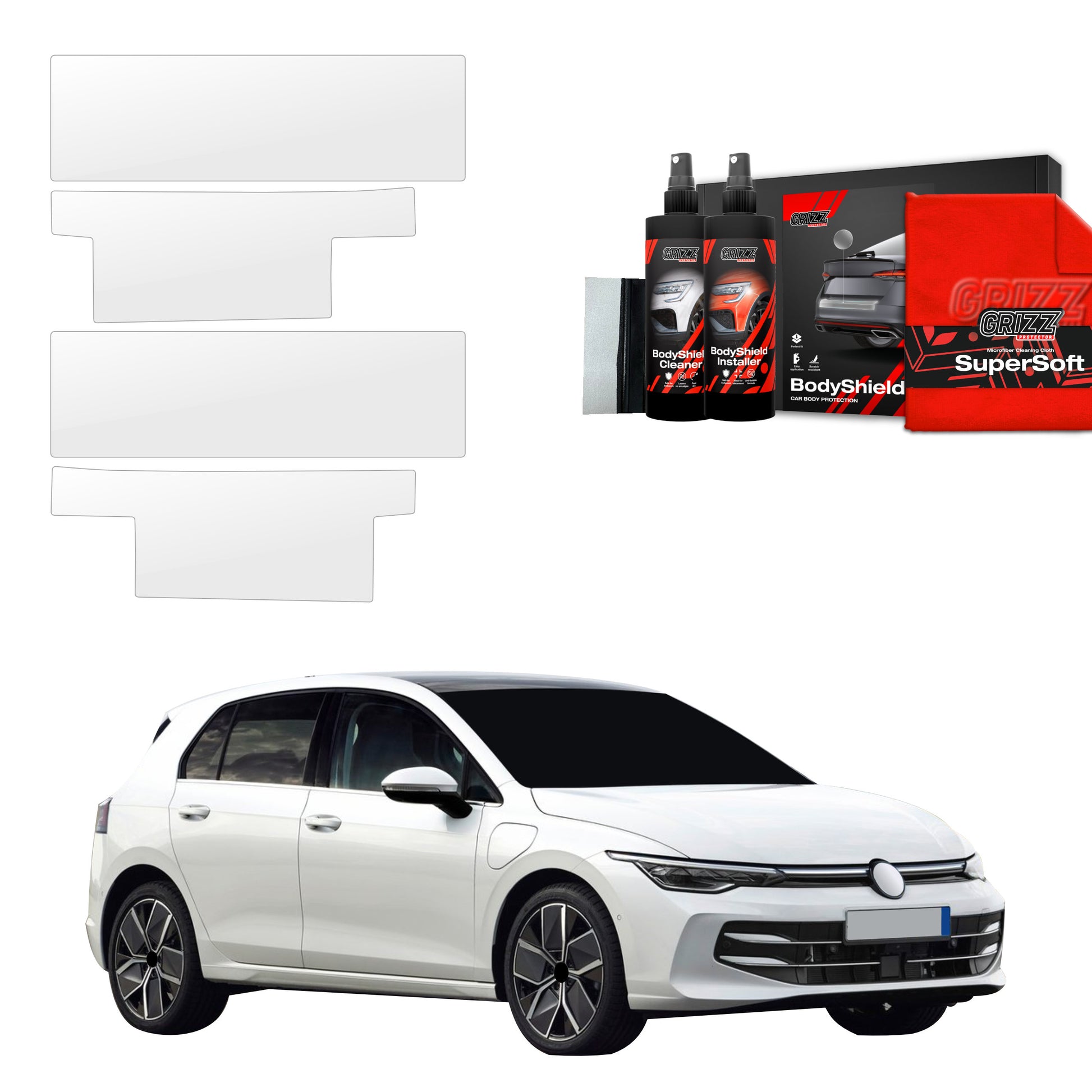 4in1 Protective film for sills for Volkswagen VW Golf 8 Hatchback (2024-2025)