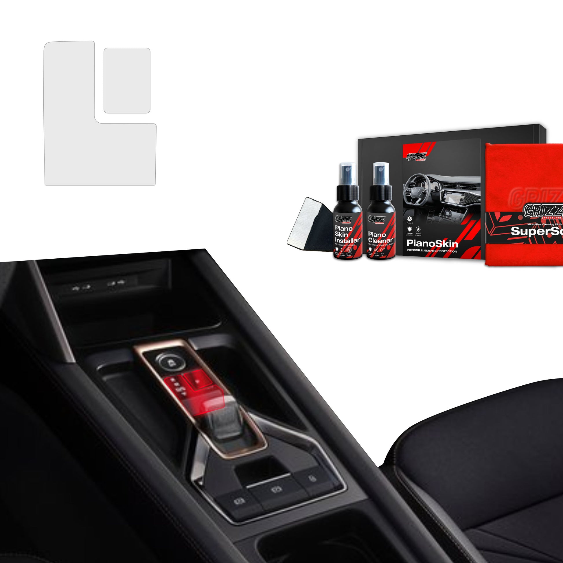 2in1 Grizz protective interior film Cupra Formentor Facelift (2024-2025) Anti-fingerprint PianoSkin