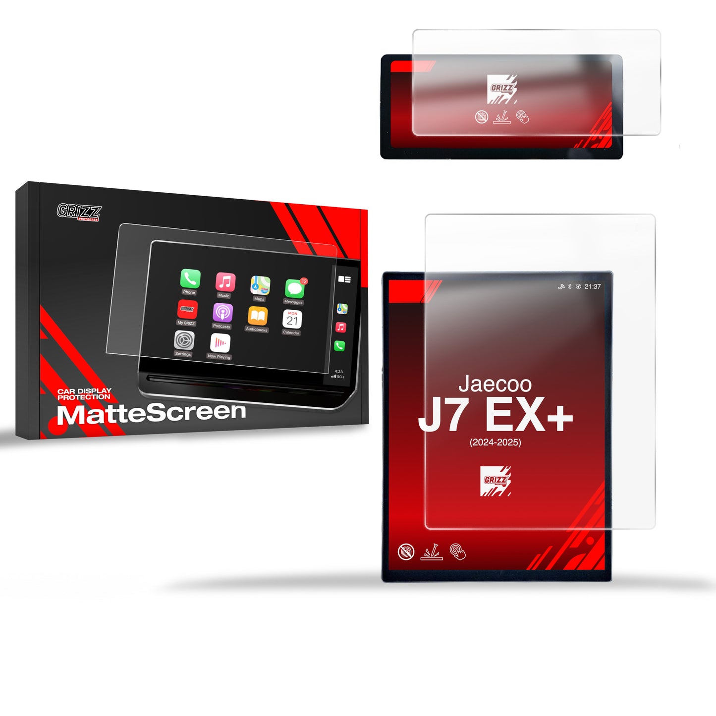 Anti-fingerprint screen film Jaecoo J7 EX+ 14,8" (2024-2025) Matte Grizz 2in1