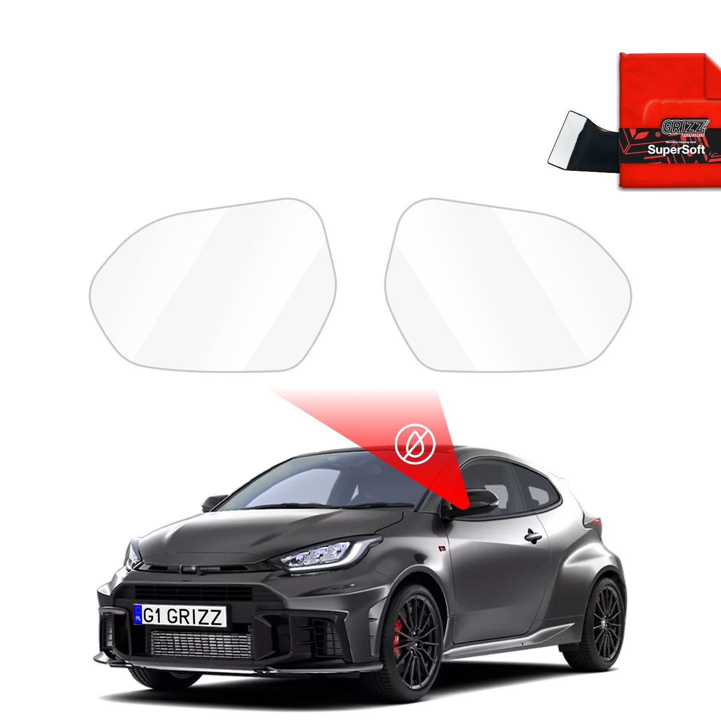 Rainproof mirror film for Toyota Yaris GR (2020-2025)