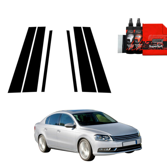 6in1 Juoda plėvelė statramsčiams Volkswagen Passat B7 Sedan (2010-2014)