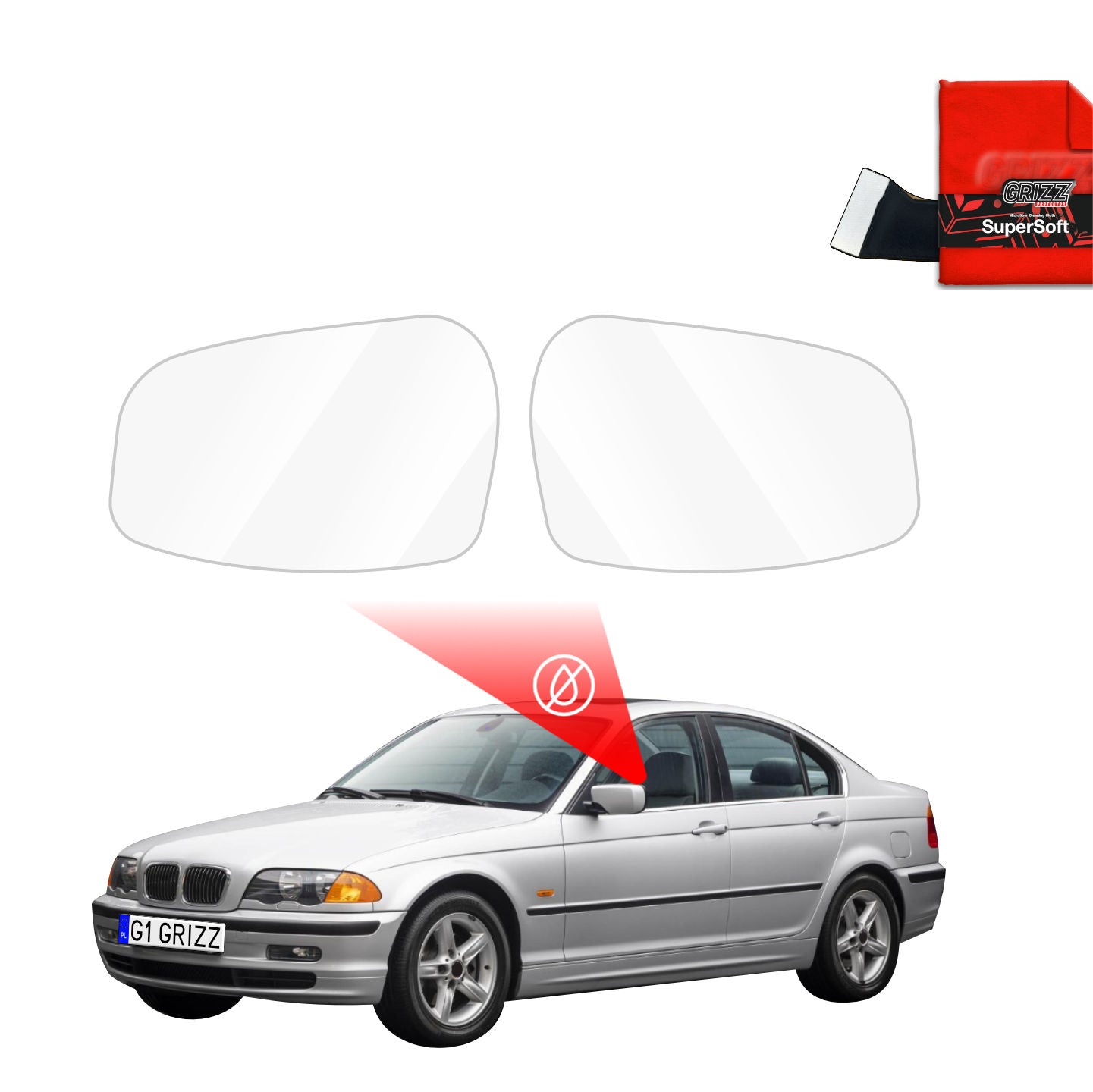 Rainproof mirror film BMW 3 E46 Sedan Pre-LCI (1998-2001)