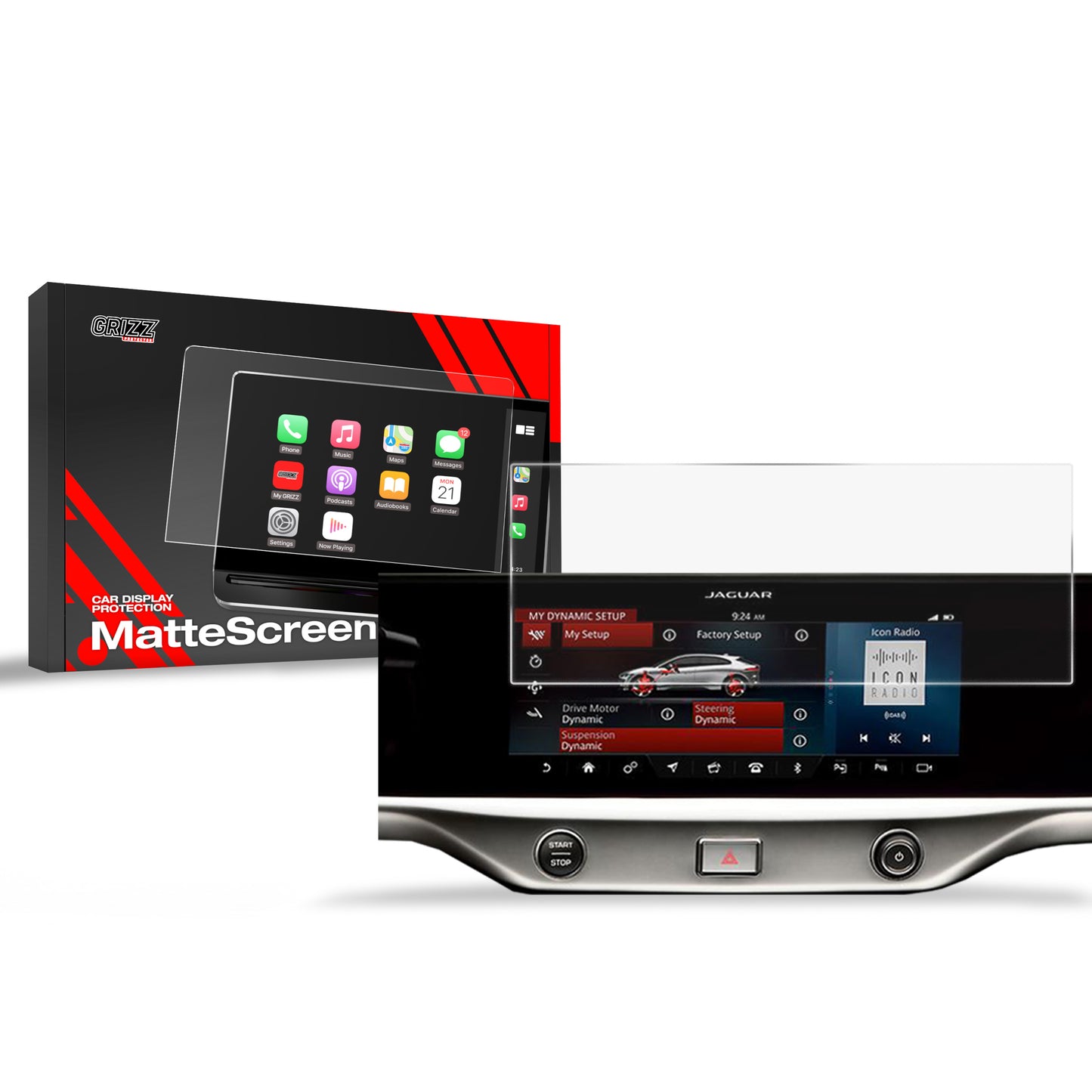 Anti-fingerprint screen film Jaguar I-Pace (2018-2025) Matte Grizz