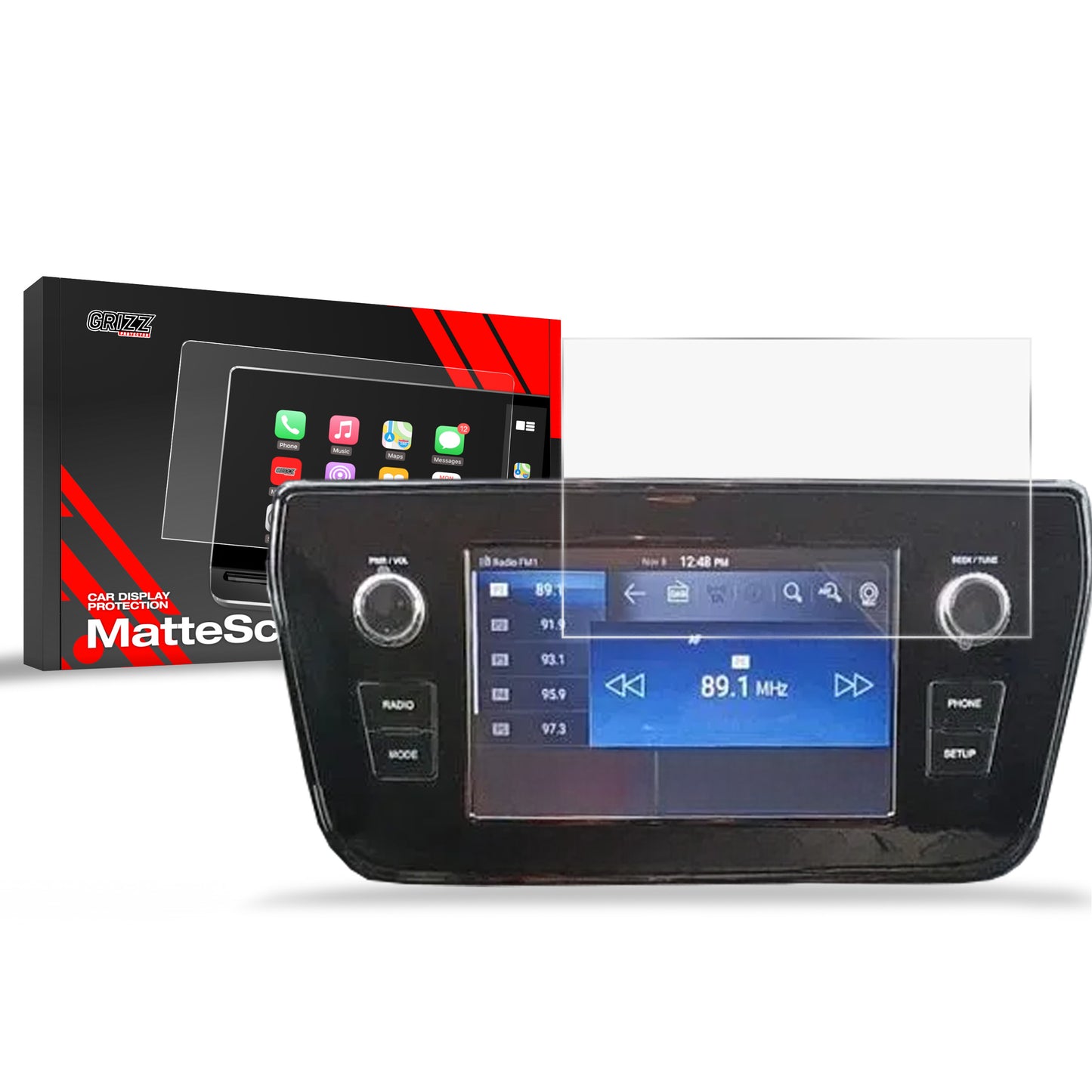 Anti-fingerprint screen film SsangYong Tivoli 8" (2023-2025) Matte Grizz