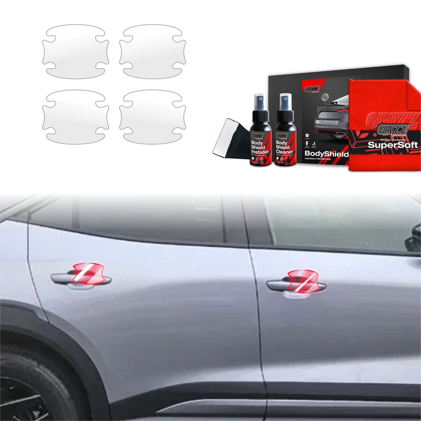 4in1 Protective film under door handles for Opel Mokka (2021-2025)