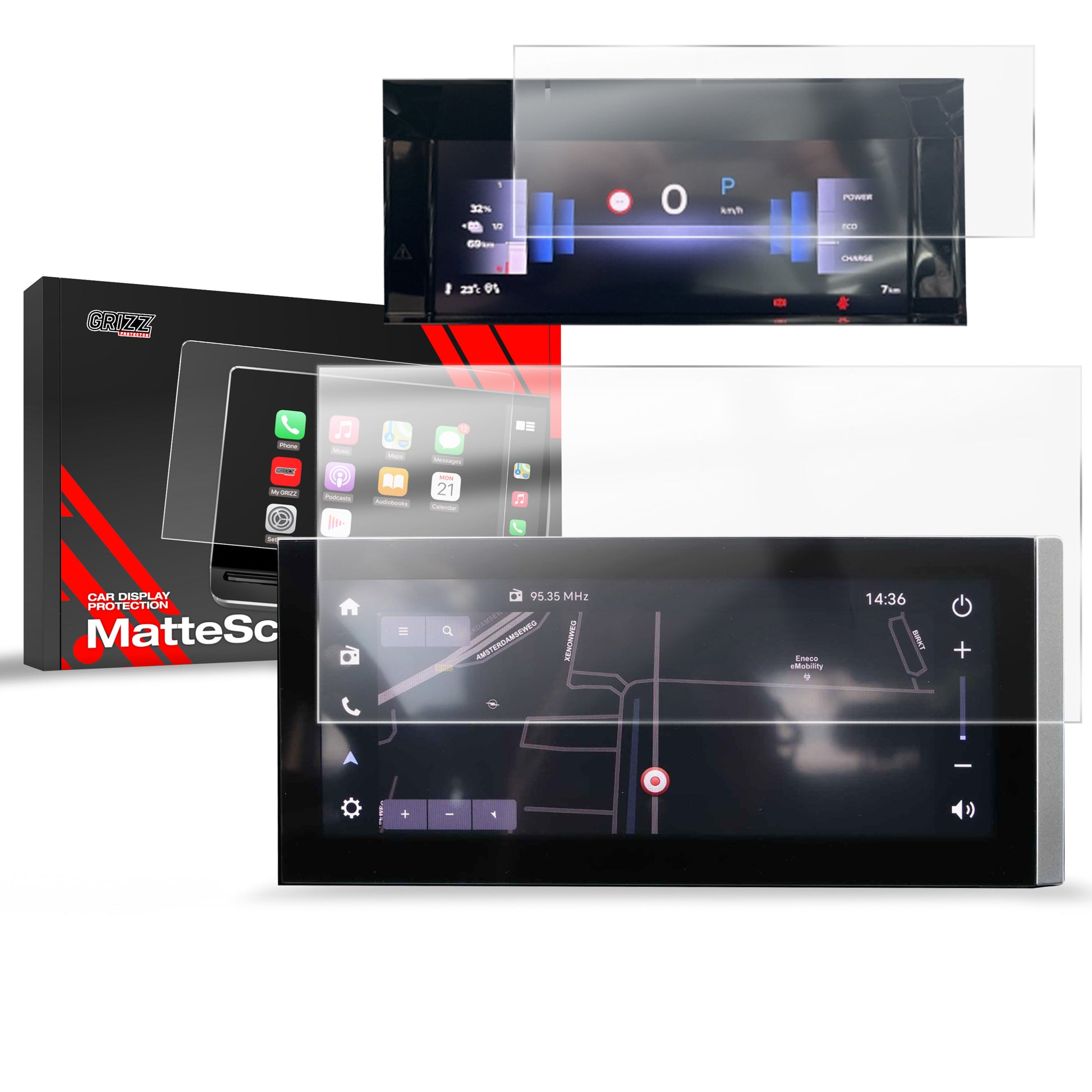 2in1 Anti-fingerprint Screen Protector Opel Frontera (2025) Matte Grizz