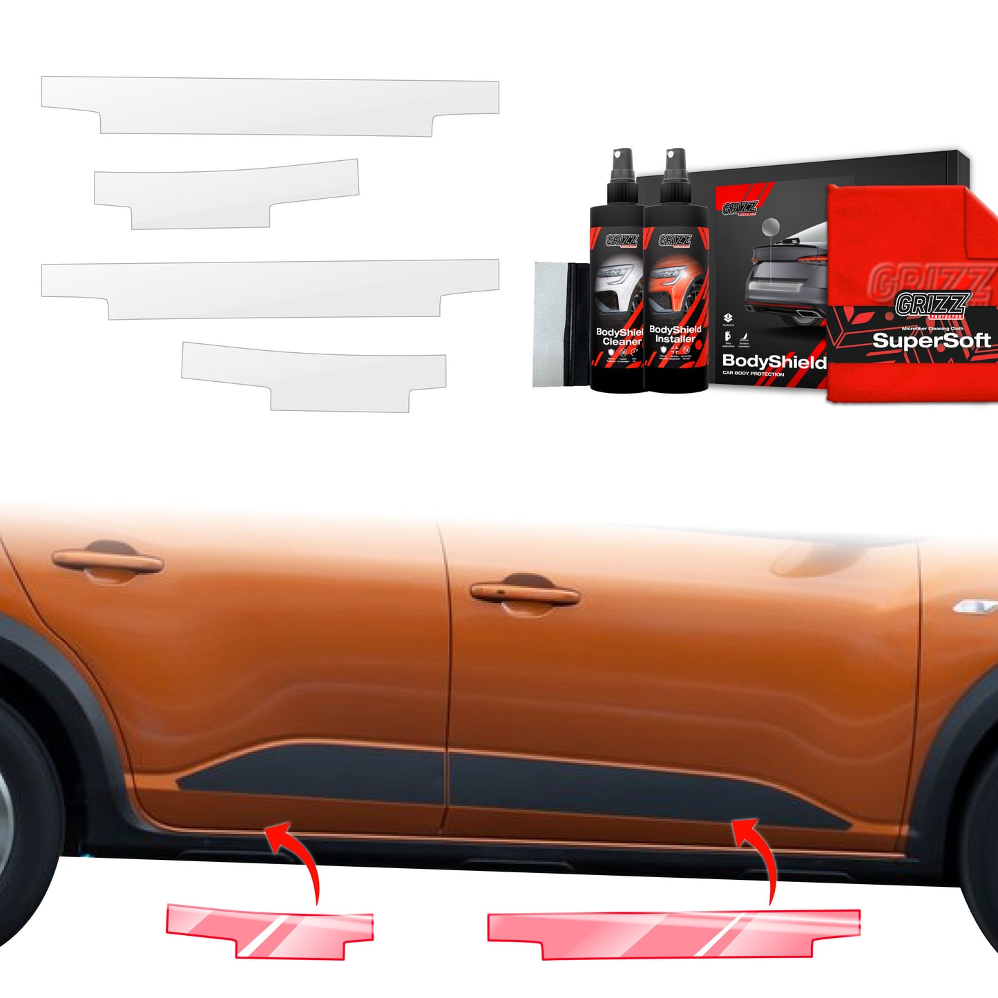 4in1 Protective film for sills for Dacia Sandero (2020-2025)