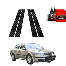4in1 Carbon fiber film for pillars Skoda Octavia (1996-2010)