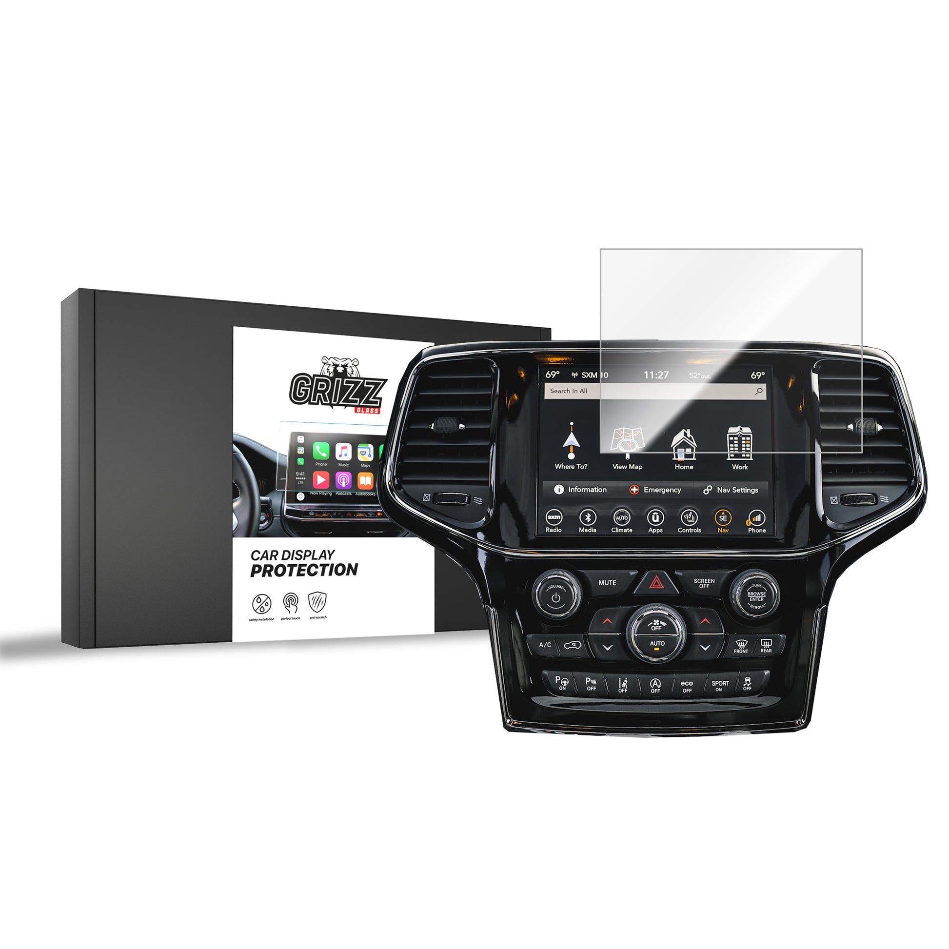 Keraminė ekrano plėvelė Jeep Grand Cherokee (2013-2021) Grizz