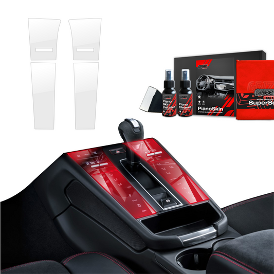 4in1 Grizz apsauginė vidinė plėvelė Porsche Macan GTS (2021-2024) Skaidrus PianoSkin