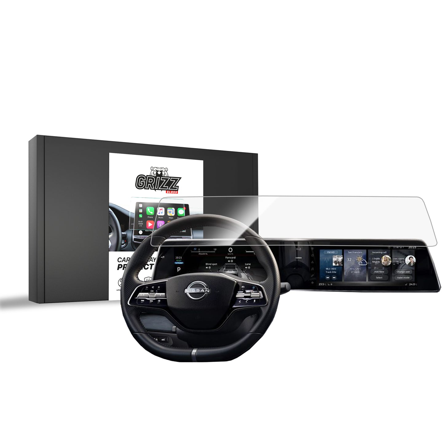 Ceramic screen film Nissan Ariya 12,3" (2024-2025) Grizz