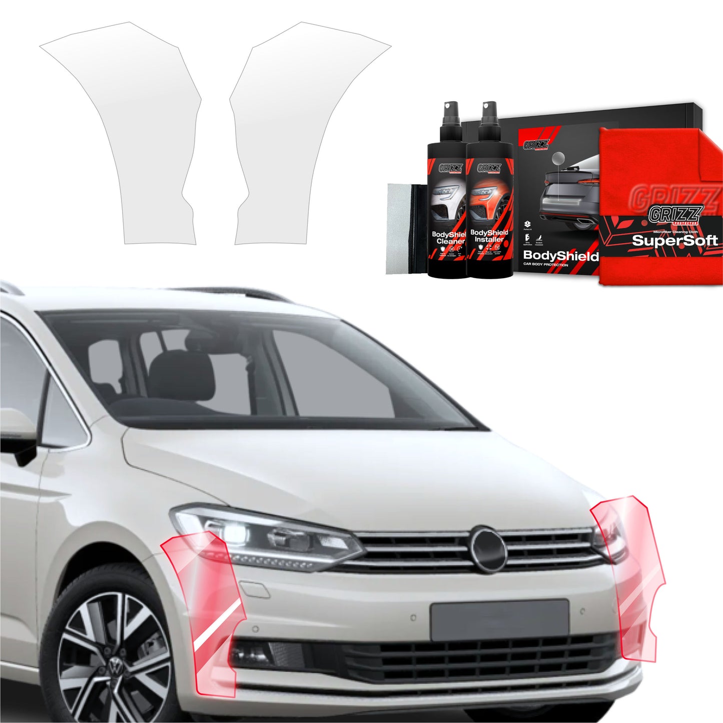 2in1 Protective film for bumper for Volkswagen VW Touran (2024-2025)