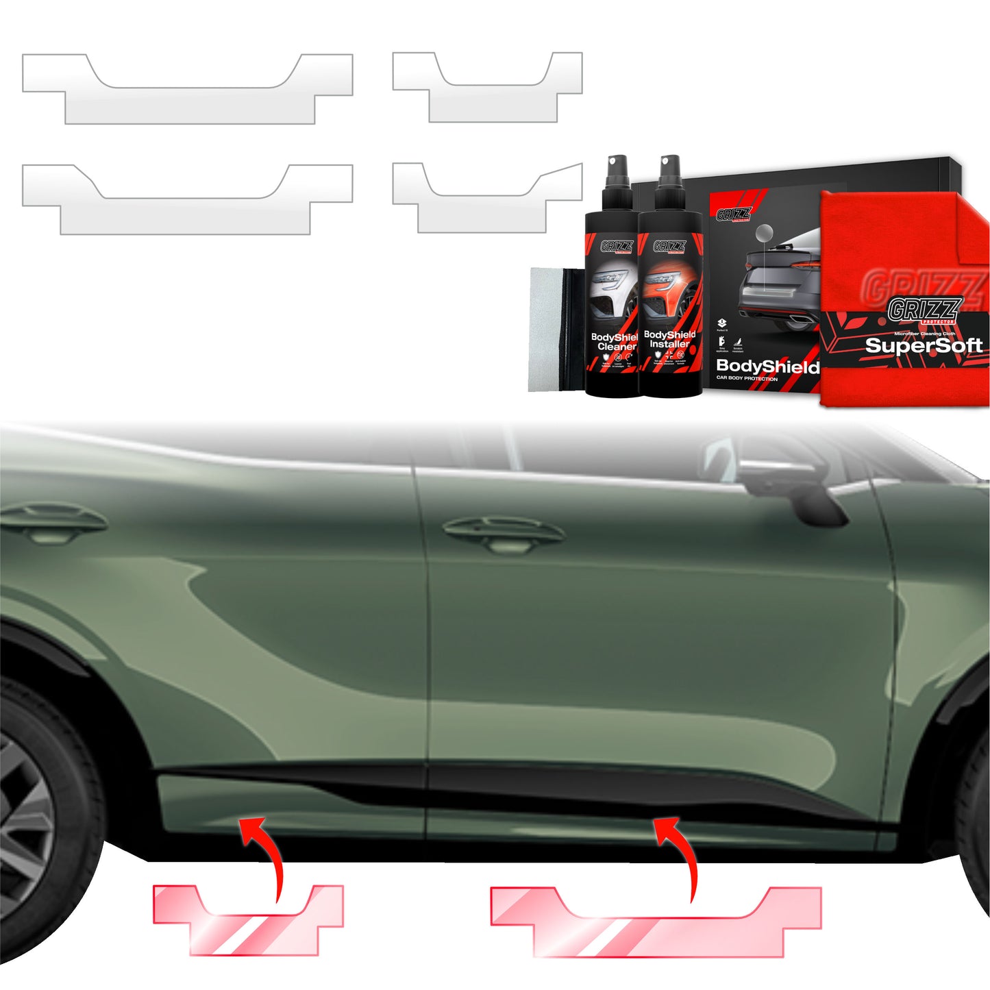 4in1 Protective film for sills for Kia Sportage 5 (2021-2025)