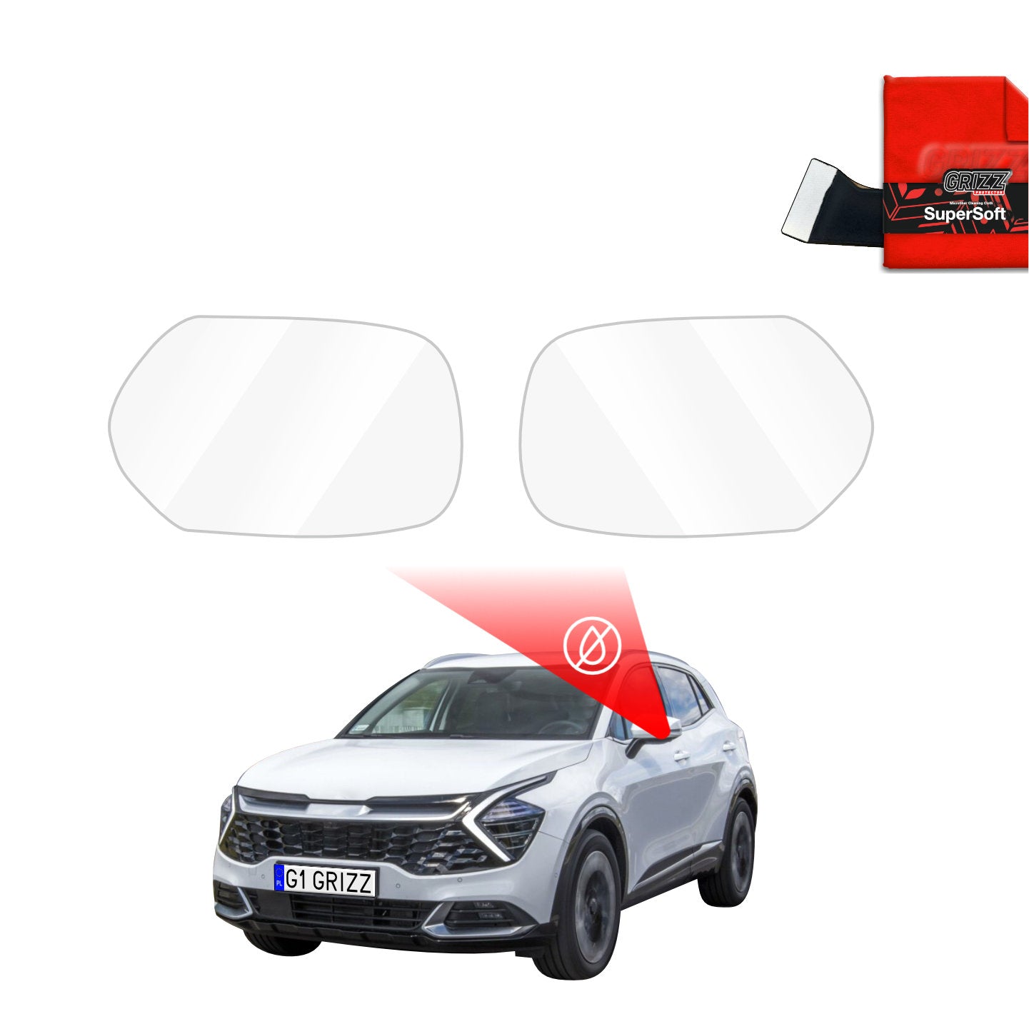 Rainproof mirror film for Kia Sportage 5 (2021-2025)