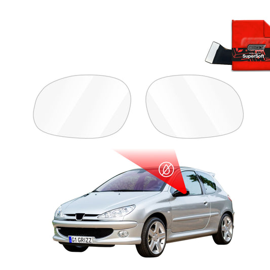 Rainproof film for mirrors for Peugeot 206 (2003-2012)