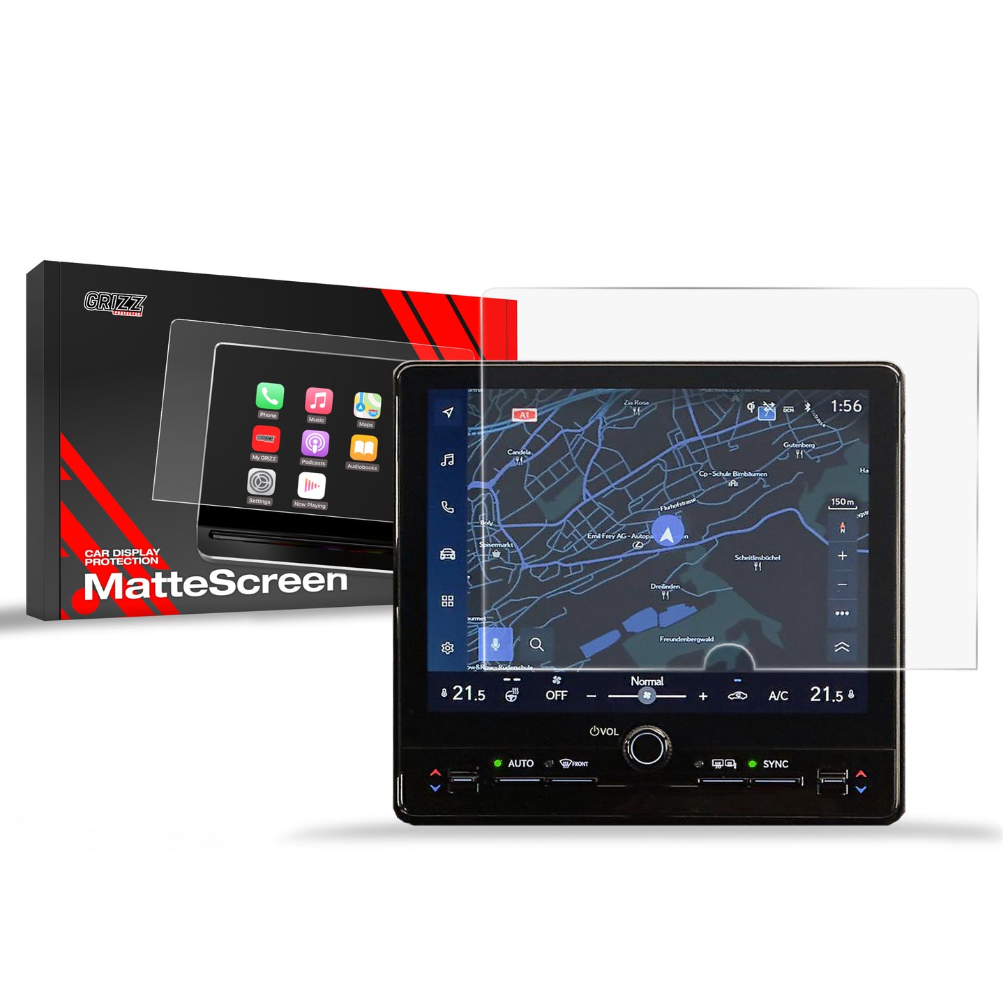 Anti-fingerprint screen film Lexus LBX 9,8" (2023-2025) Matte Grizz