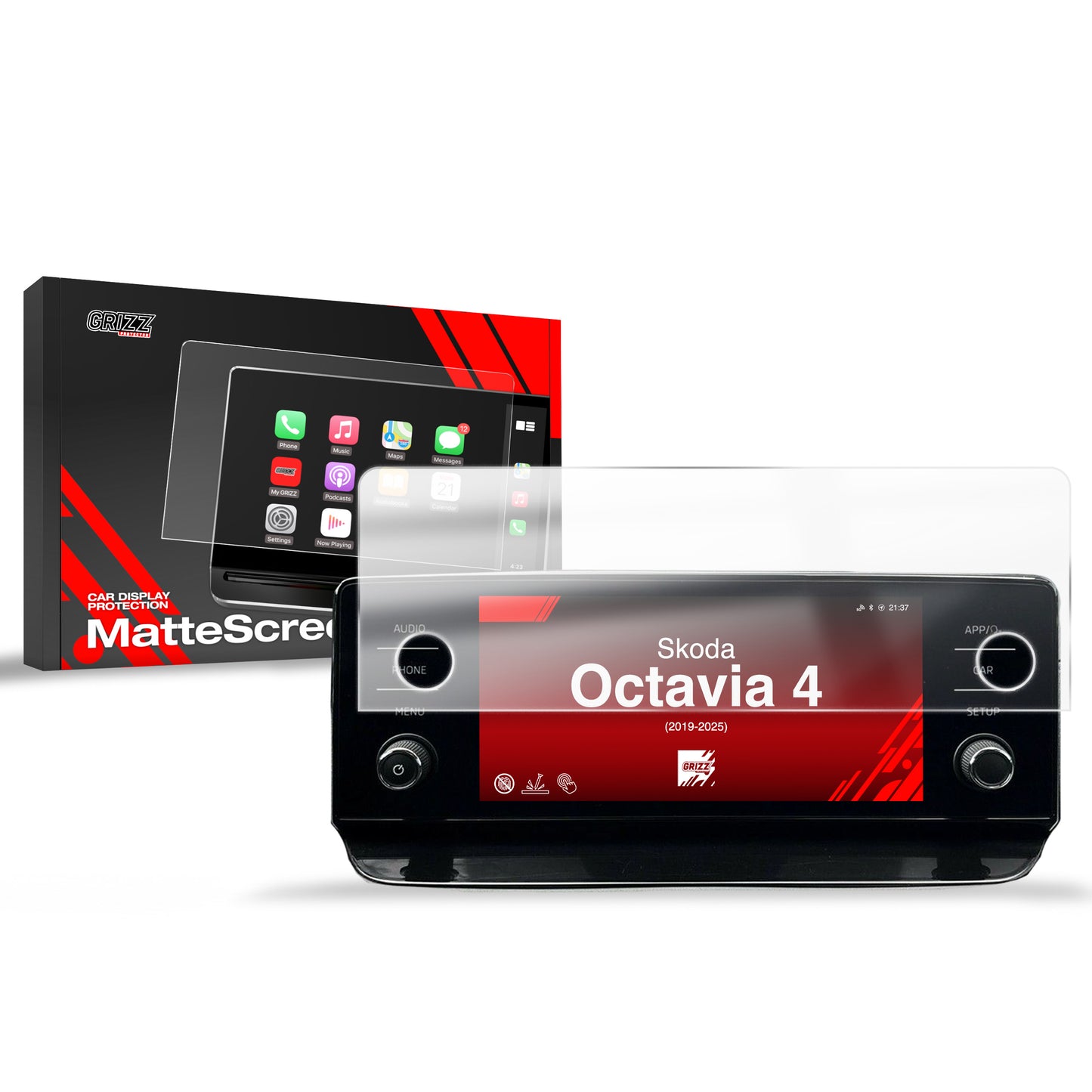 Anti-fingerprint screen film Skoda Octavia 4 8,25" Swing (2019-2024) Matte Grizz