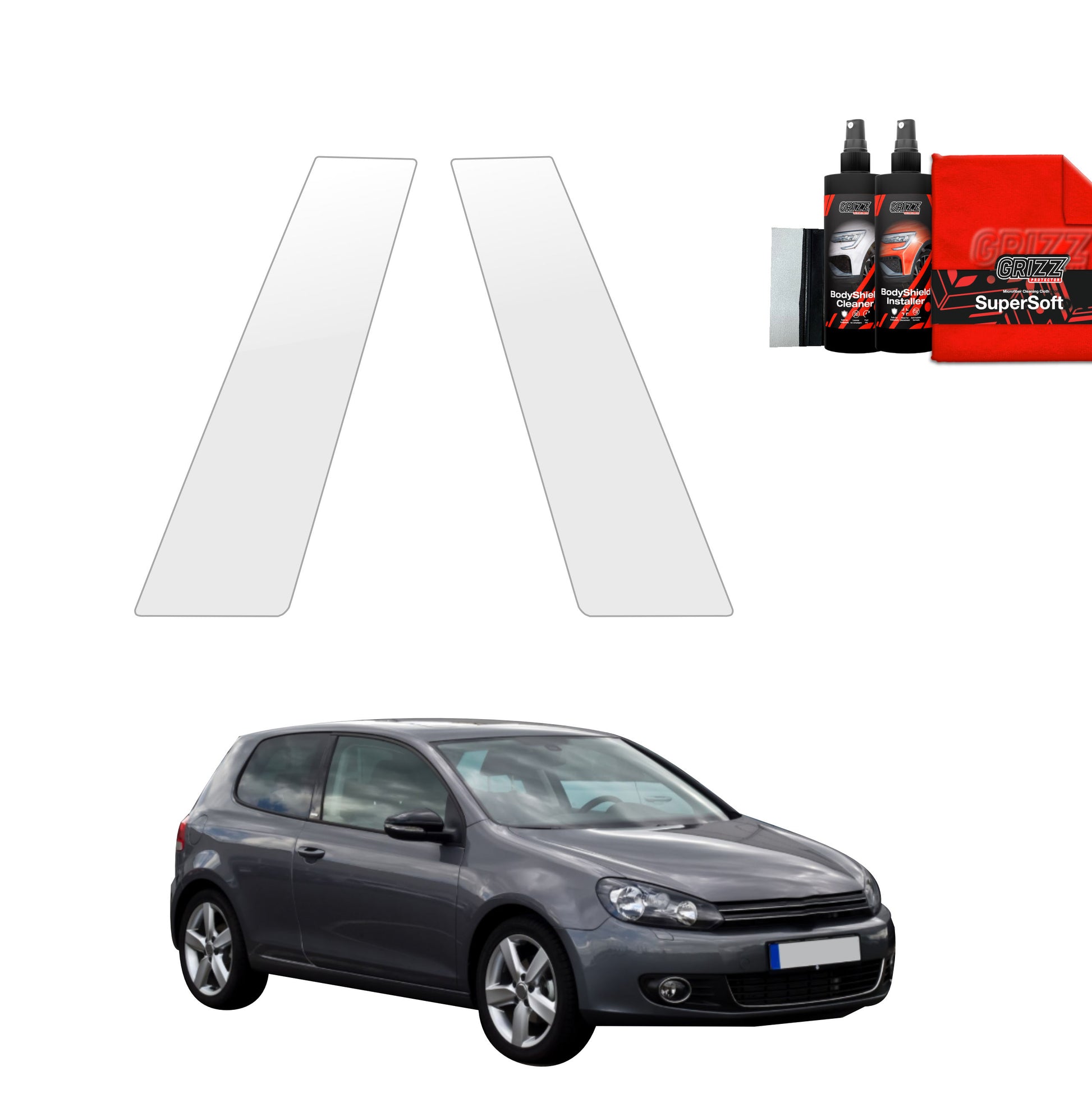 2in1 Apsauginė plėvelė statramsčiams Volkswagen Golf 6 Hatchback 3D (2008-2012)