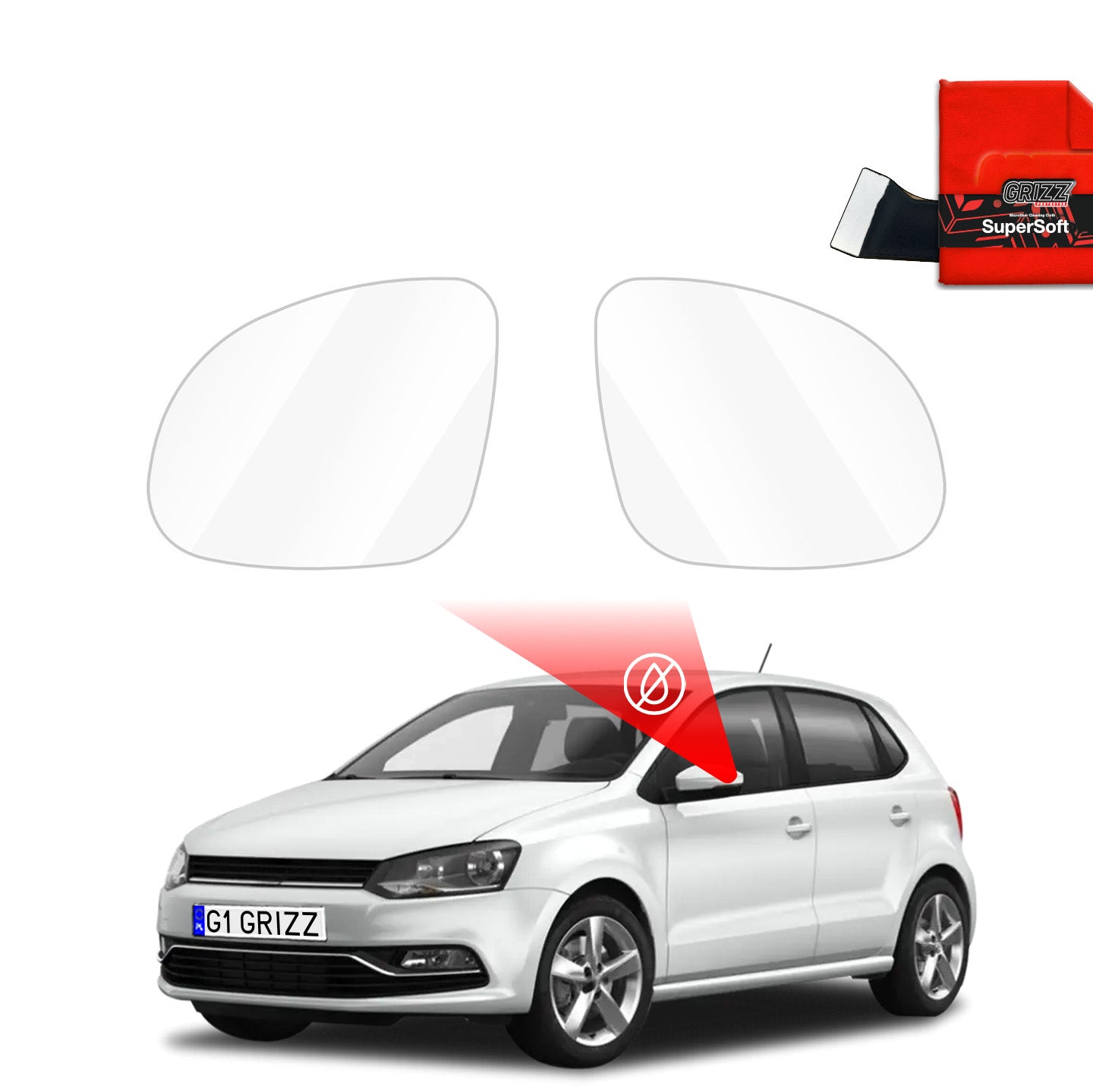 Rainproof mirror film for Volkswagen Polo 5 (2009-2017)