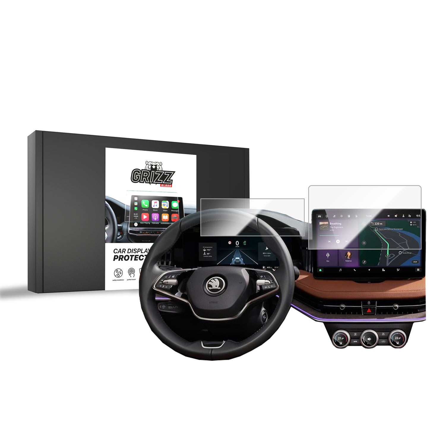 Ceramic screen film Skoda Superb 4 10" (2024-2025) Grizz 2in1