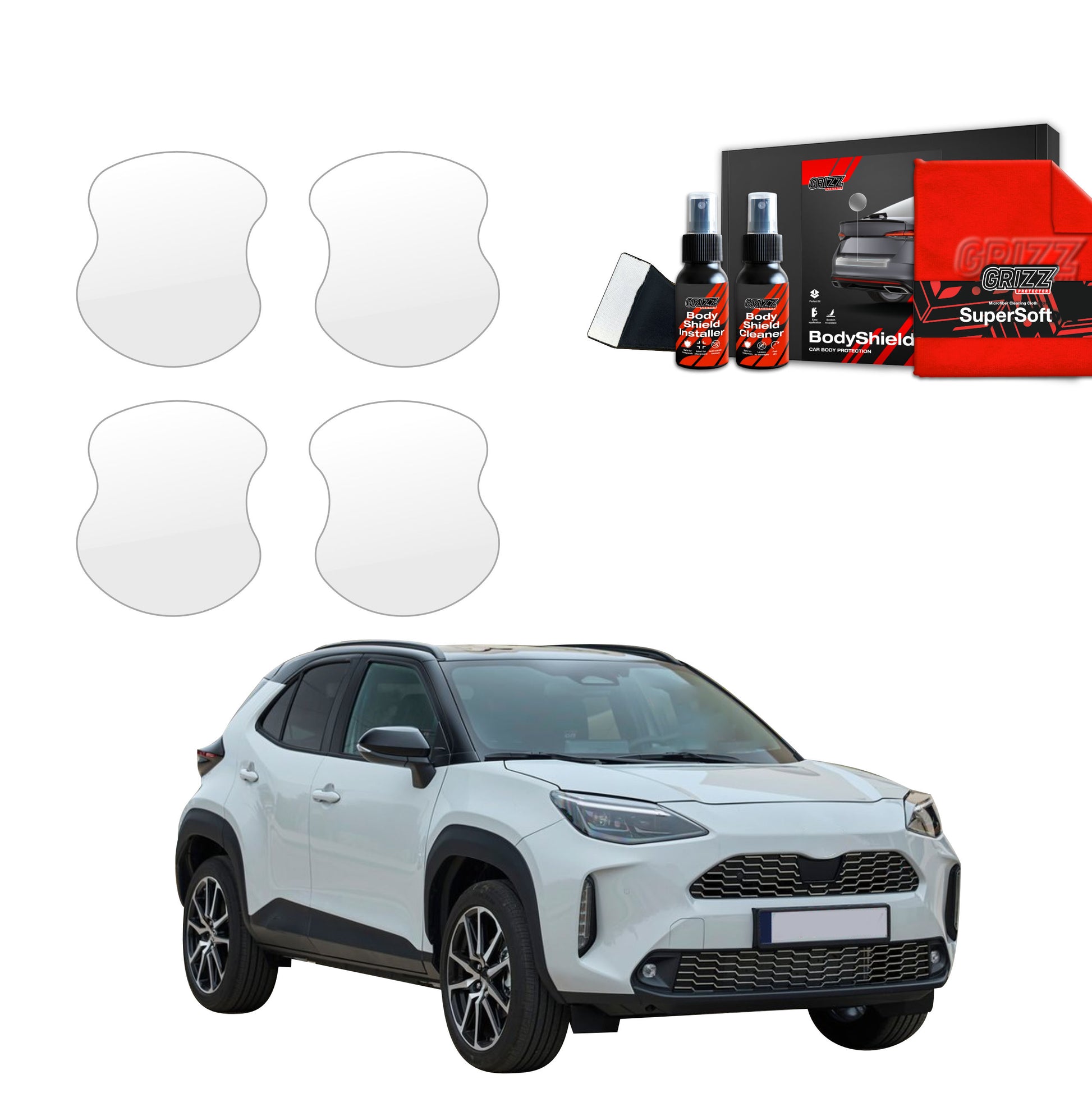 4in1 Apsauginė plėvelė po durų rankenomis Toyota Yaris Cross (2021-2025)