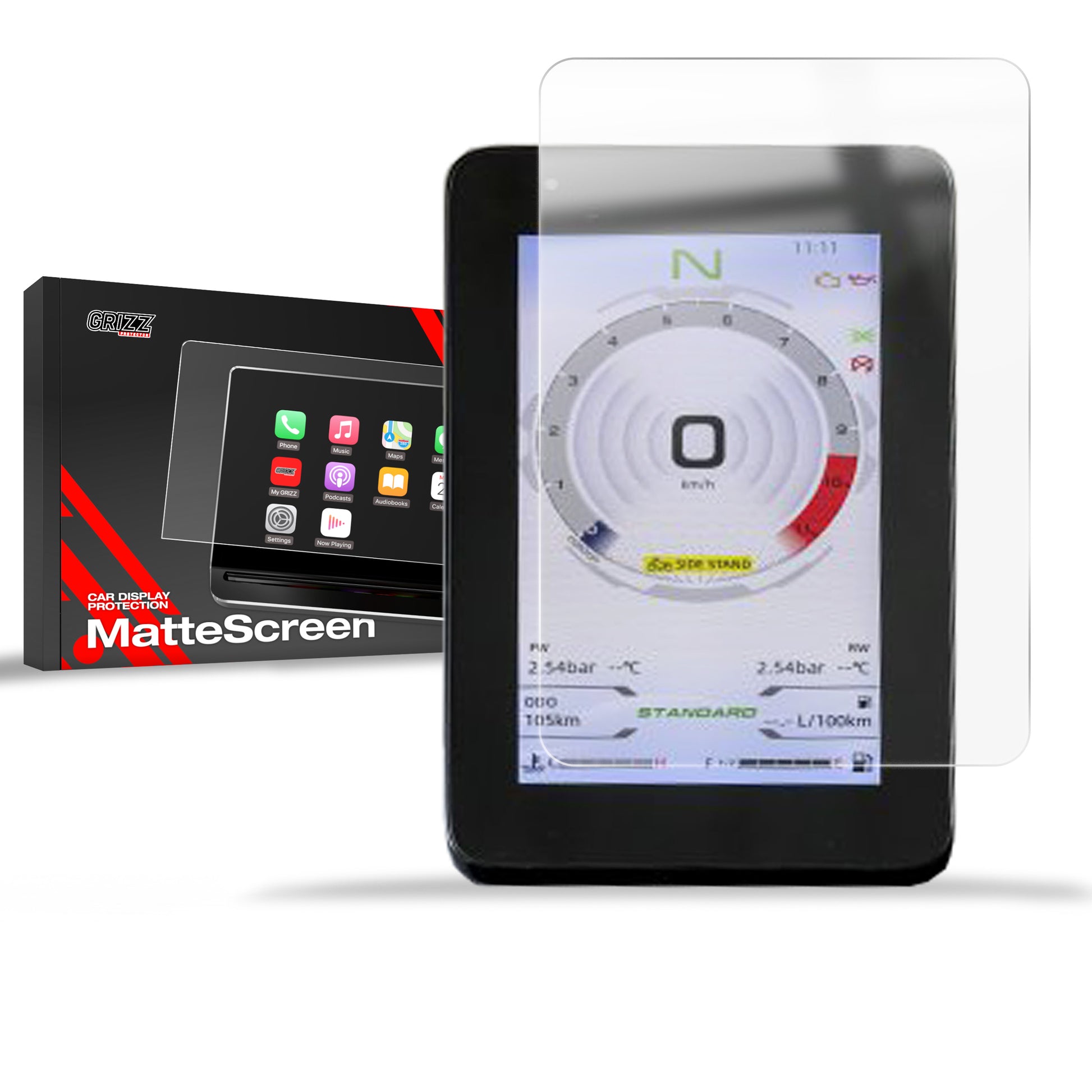 Anti-fingerprint screen protector CFMOTO 800MT SPORT 7" Matte Grizz