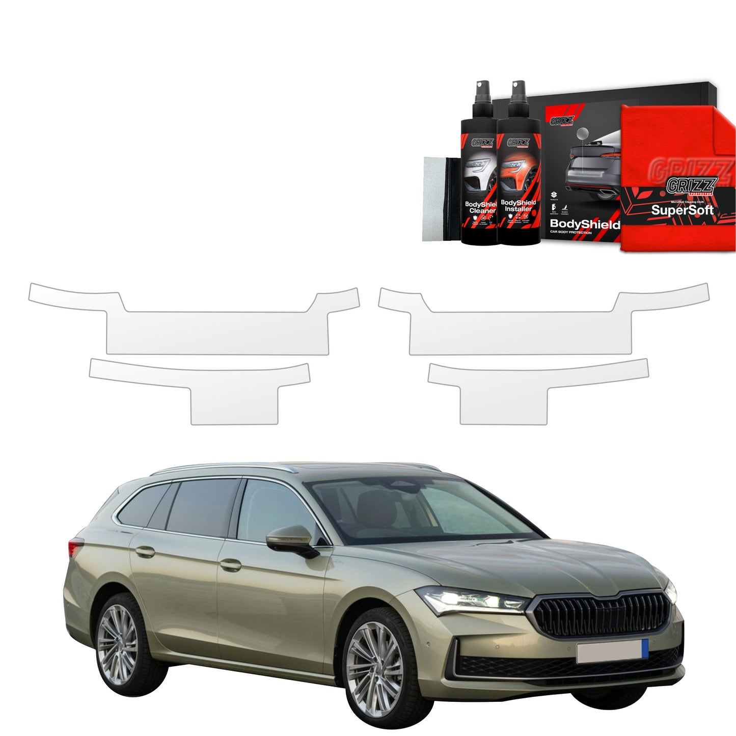 4in1 Protective film for sills for Skoda Superb 4 Combi (2024-2025)
