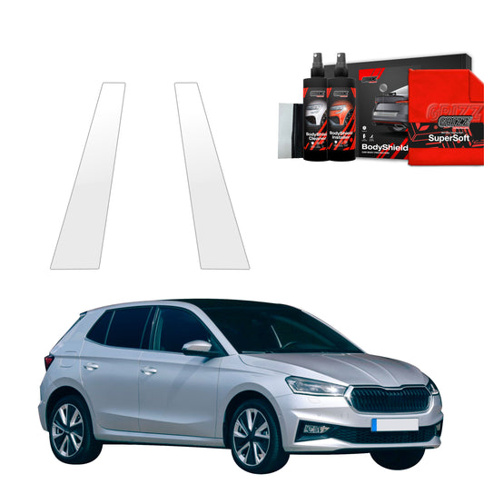 2in1 Protective film for pillars for Skoda Fabia (2019-2025)