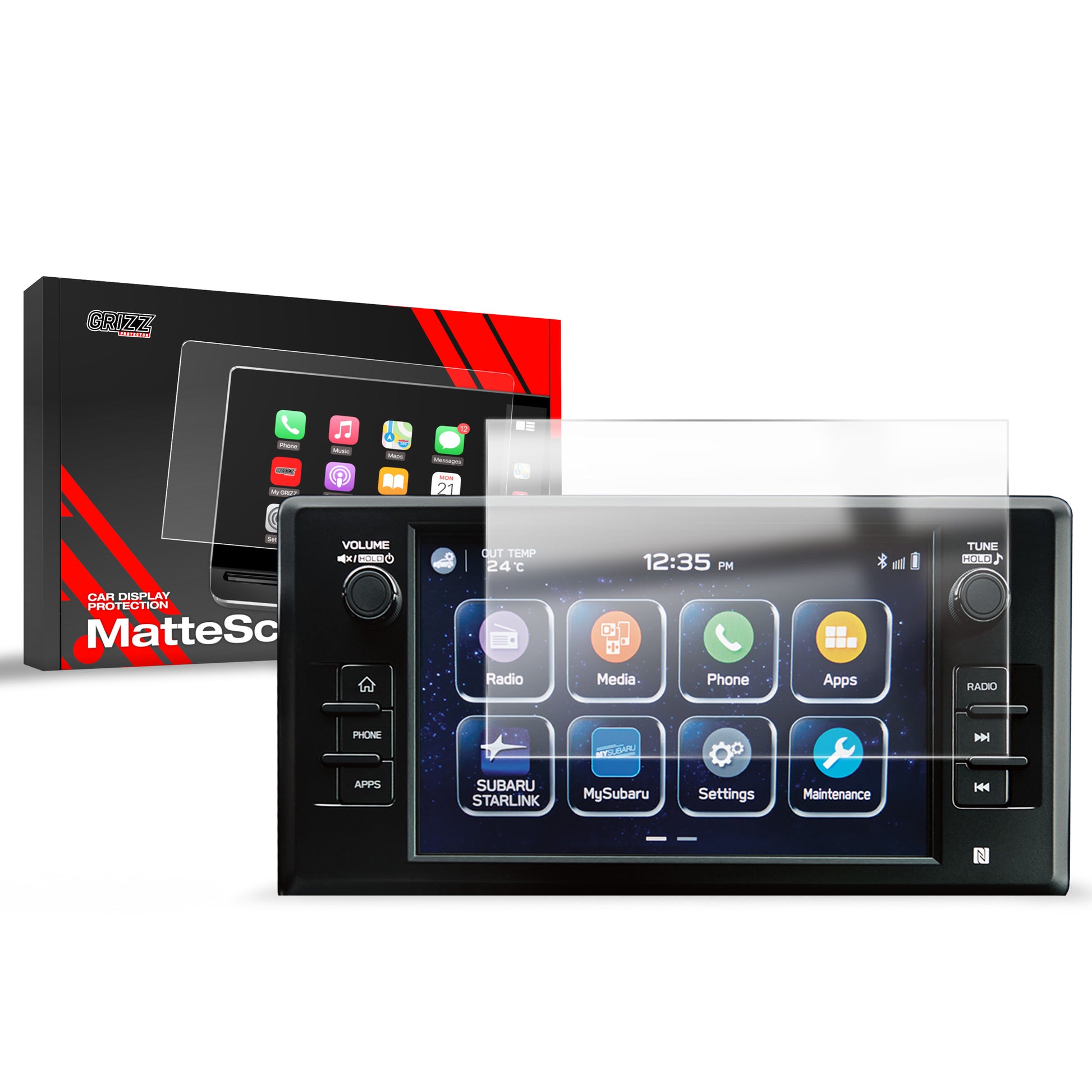 Anti-fingerprint screen film do Subaru BRZ 8" (2022-2025) Matte Grizz