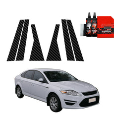 6in1 Carbon Fiber Film for Pillars Ford Mondeo Mk4 (2010-2014)
