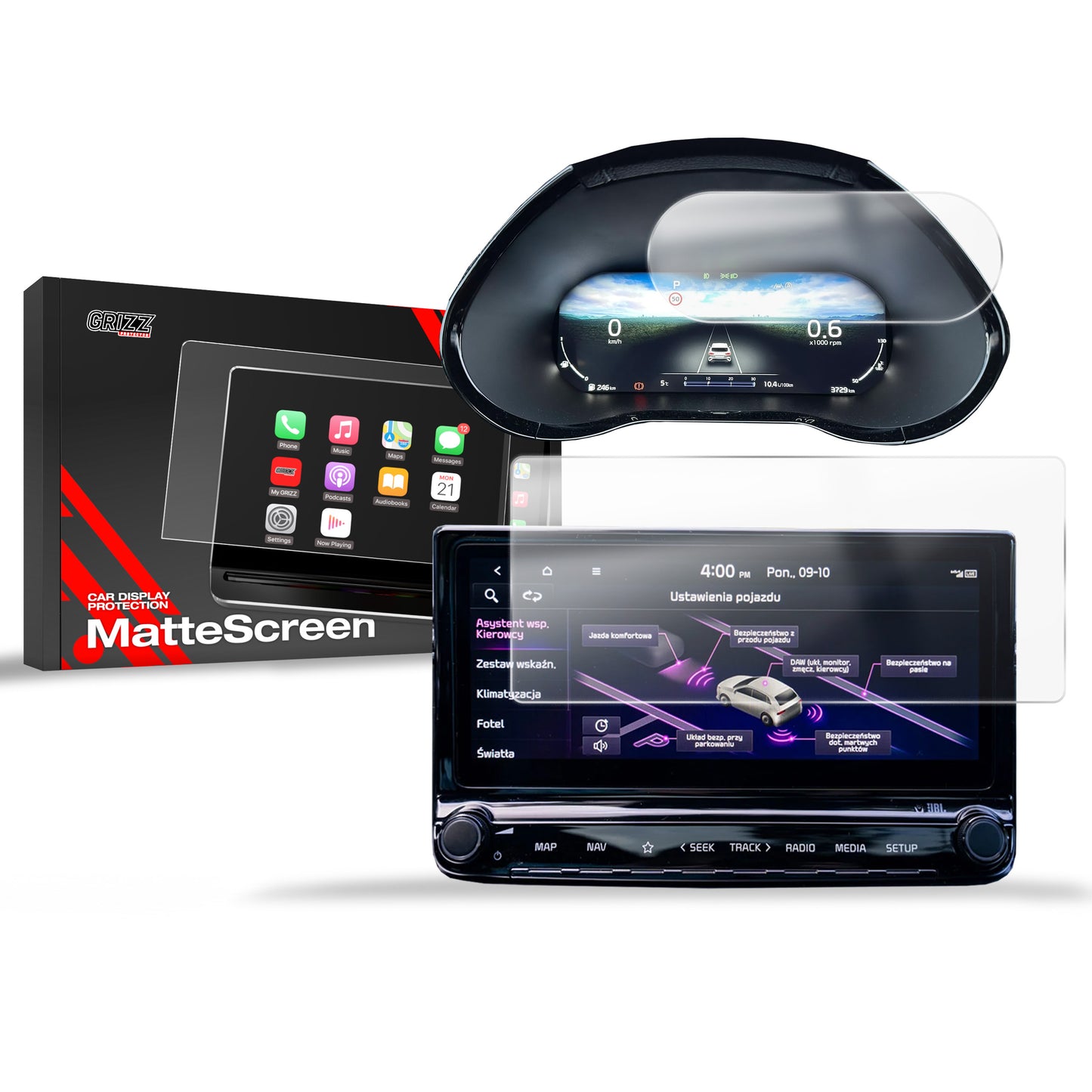 Anti-fingerprint screen film Kia ProCeed (2024-2025) Matte Grizz 2in1