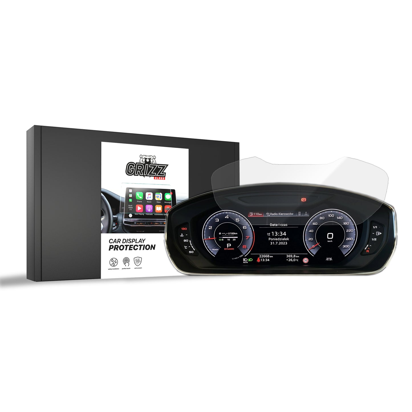 Ceramic screen film Audi A8 Virtual Cockpit 10,25" (2021-2025) Grizz