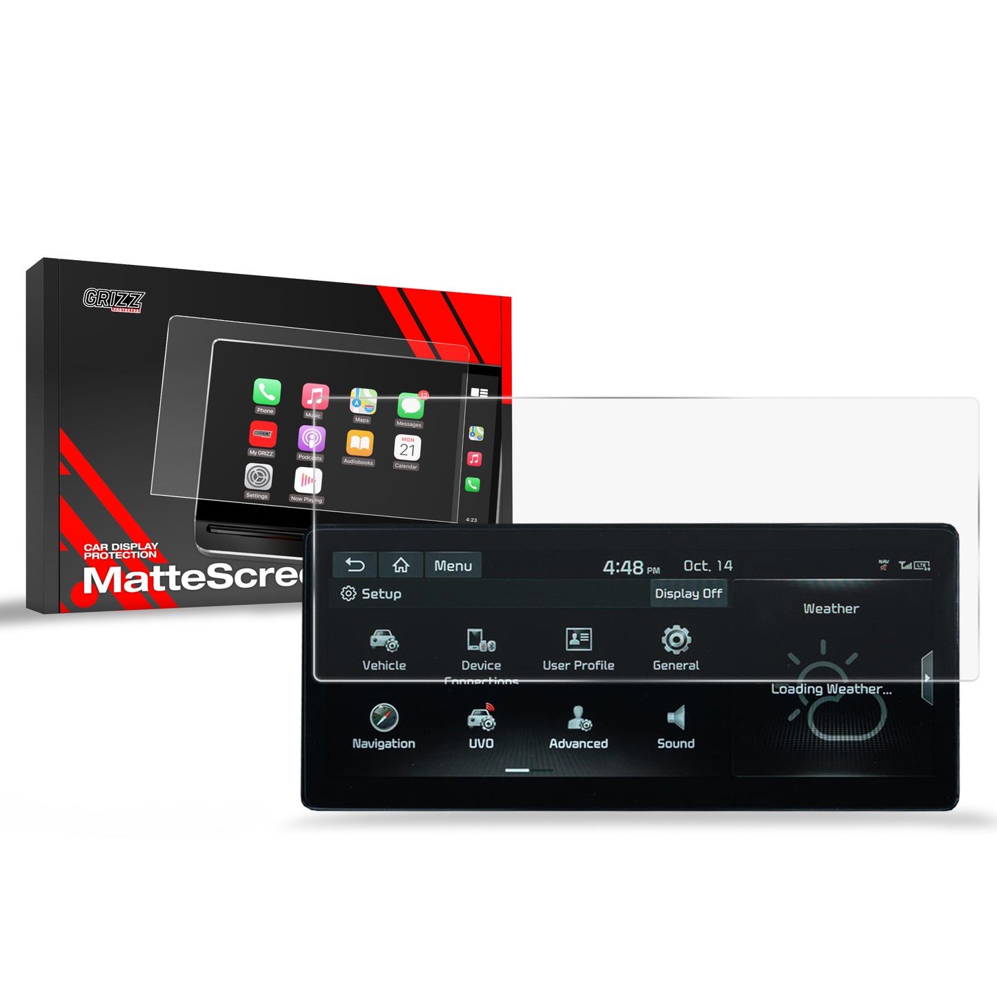 Anti-fingerprint screen film Kia Niro (2020-2024) Matte Grizz