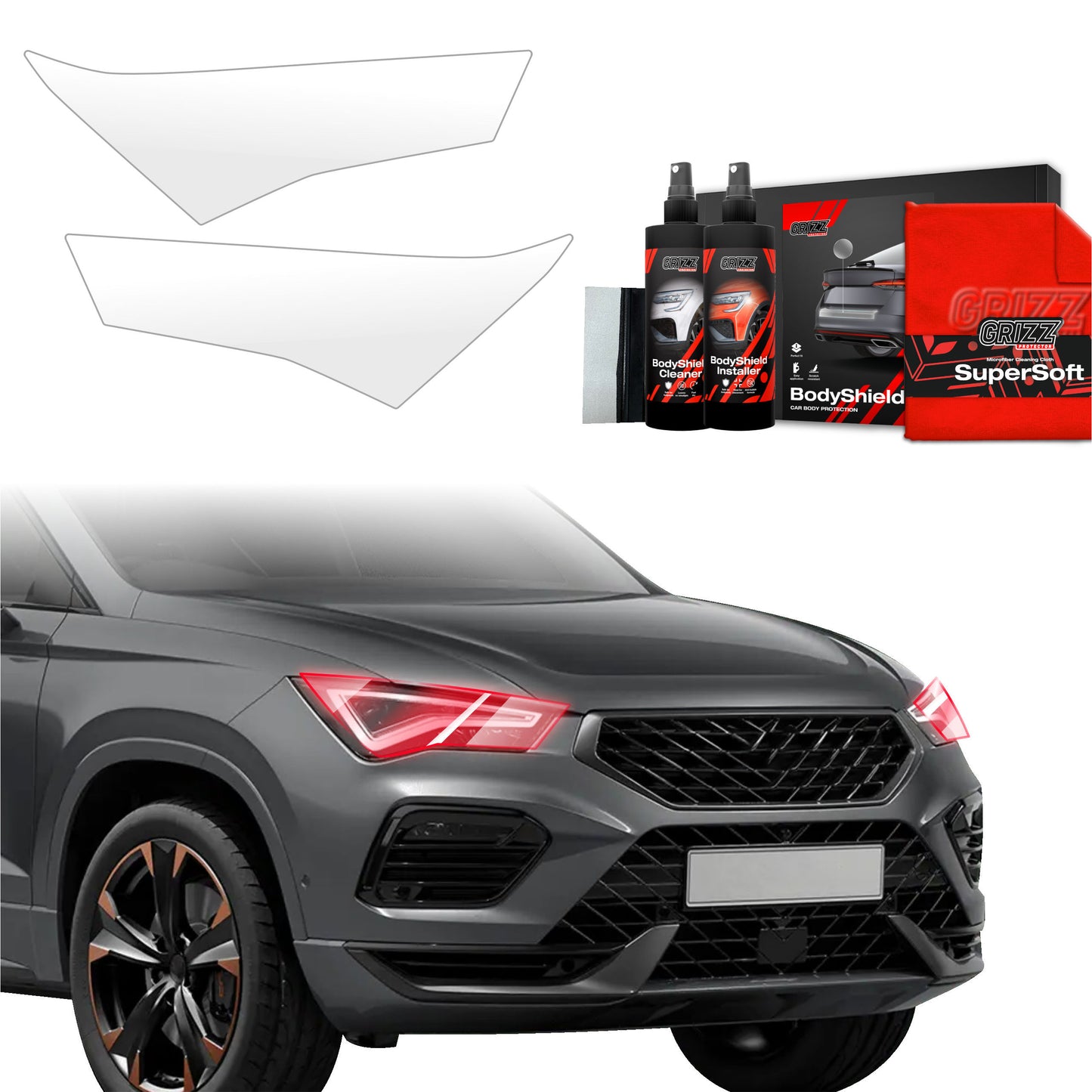 2in1 Protective film for lights for Cupra Ateca (2020-2025)